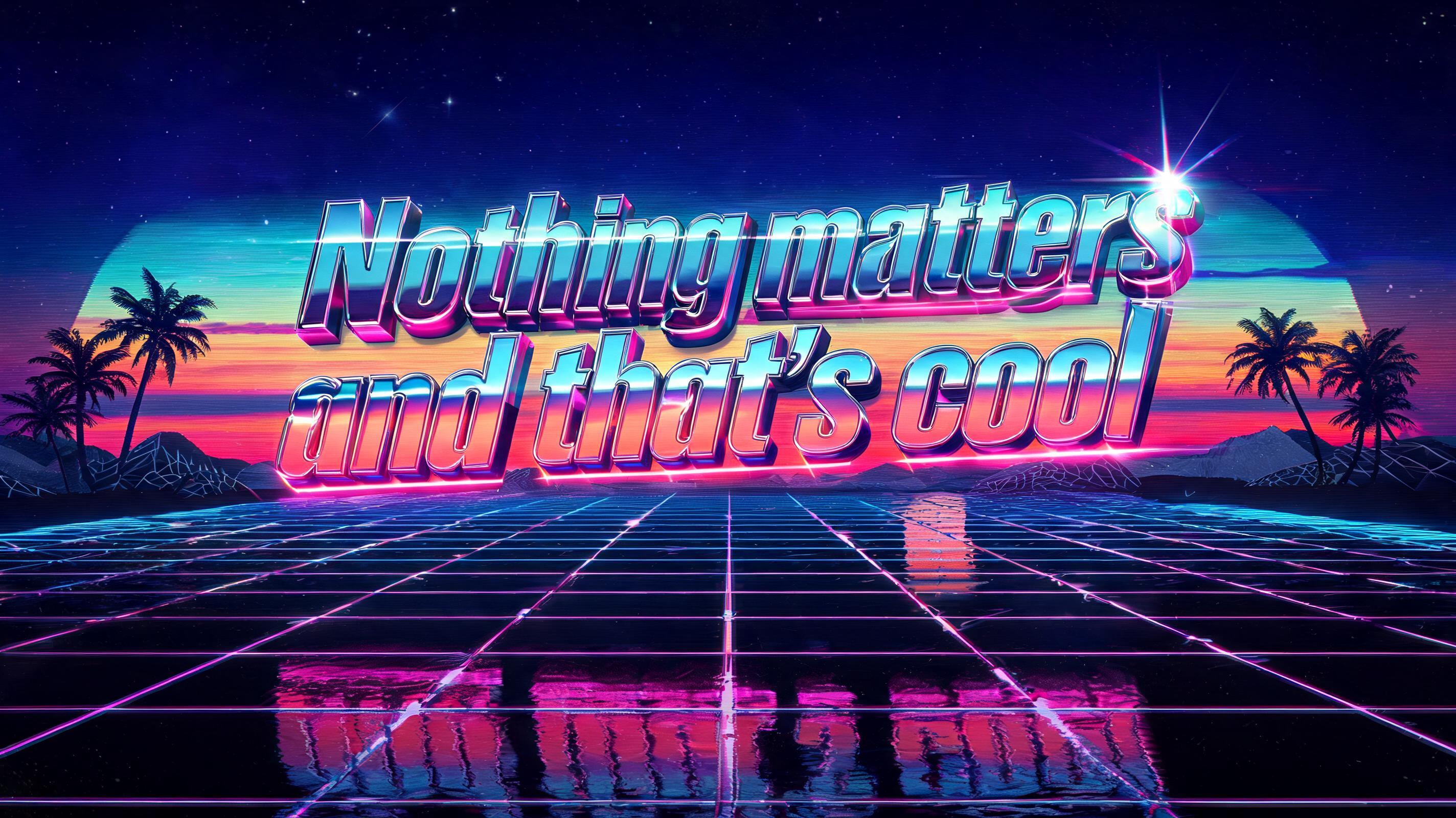 Nothing matters and that's cool