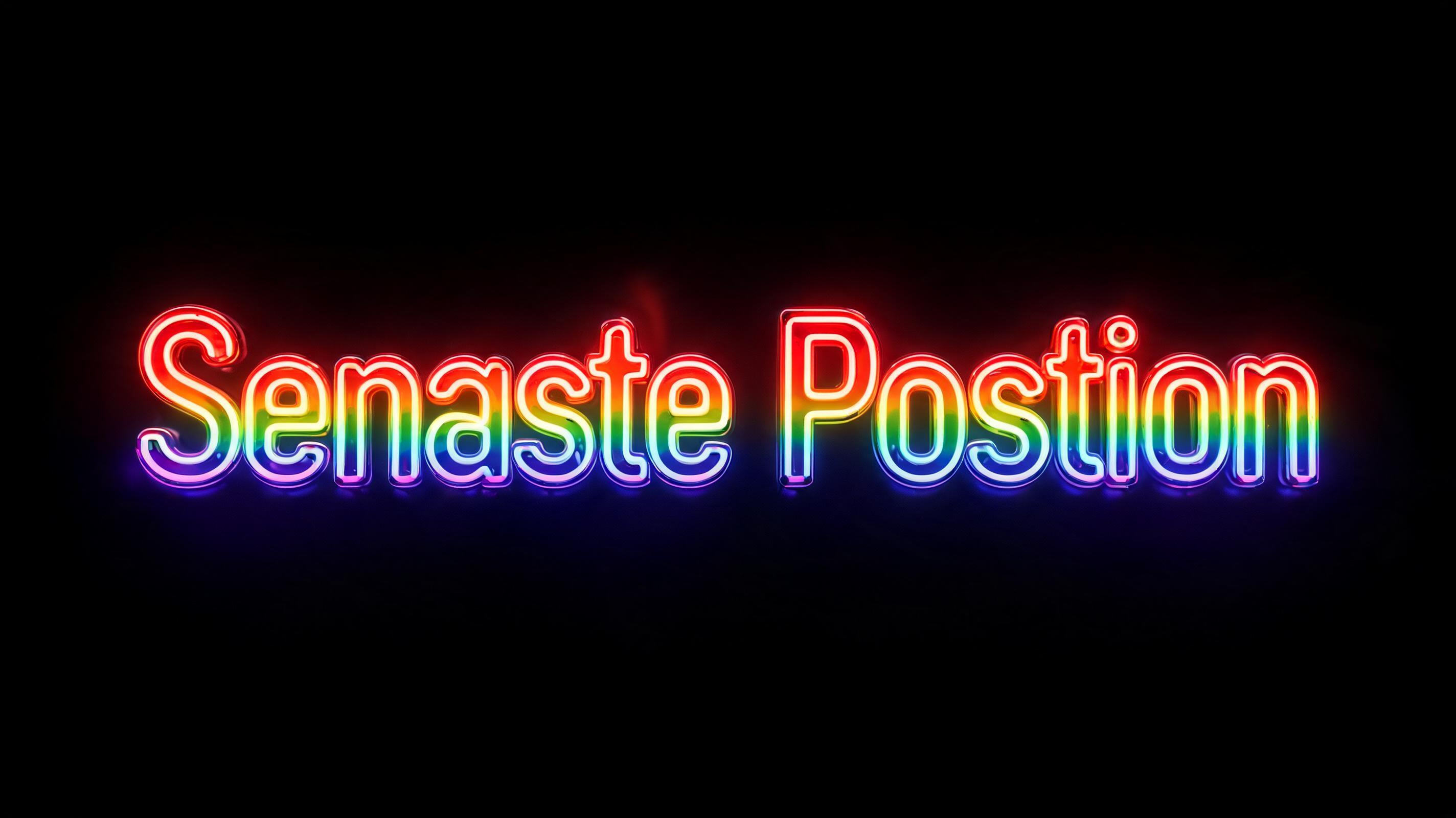"Senaste Postion" — Rainbow | AI Text Effect Generator