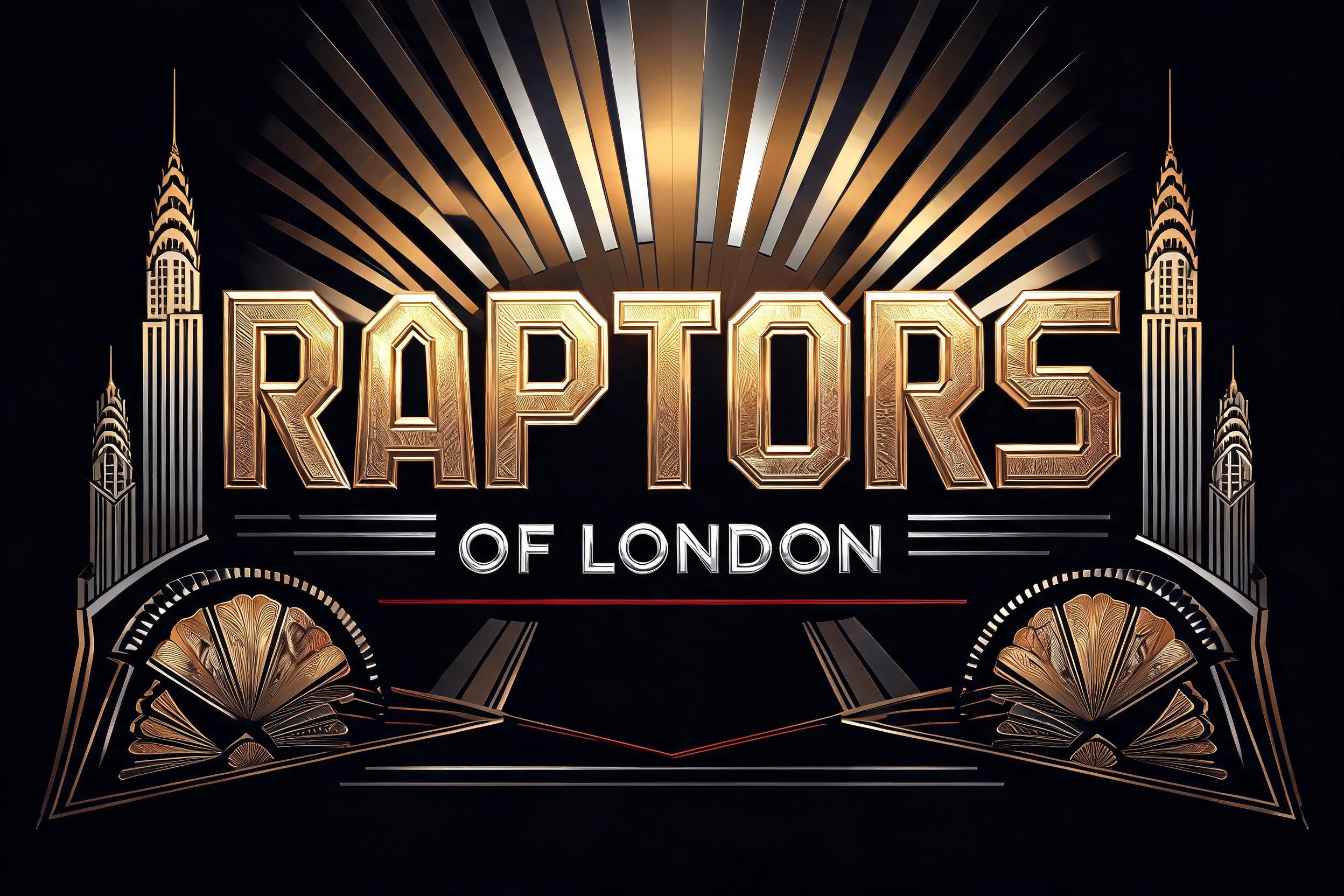 "Raptors of London" — Art Deco text effect