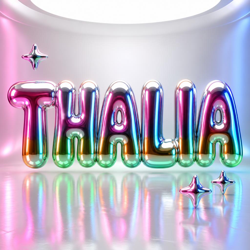 "THALIA" — Y2k Chrome | AI Text Effect Generator