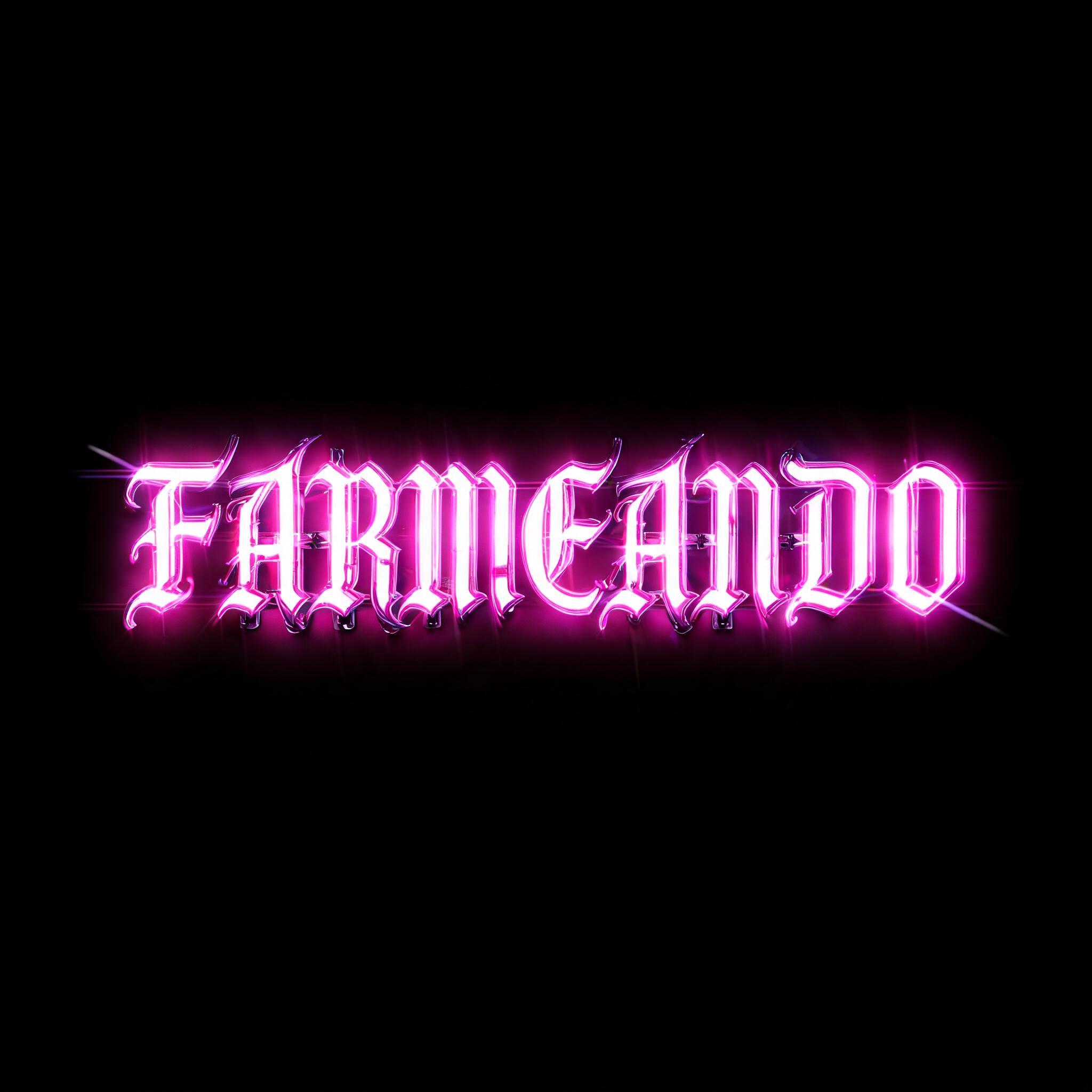 "𝔽𝔸ℝ𝕄𝔼𝔸ℕ𝔻𝕆" — Neon Sign | AI Text Effect Generator