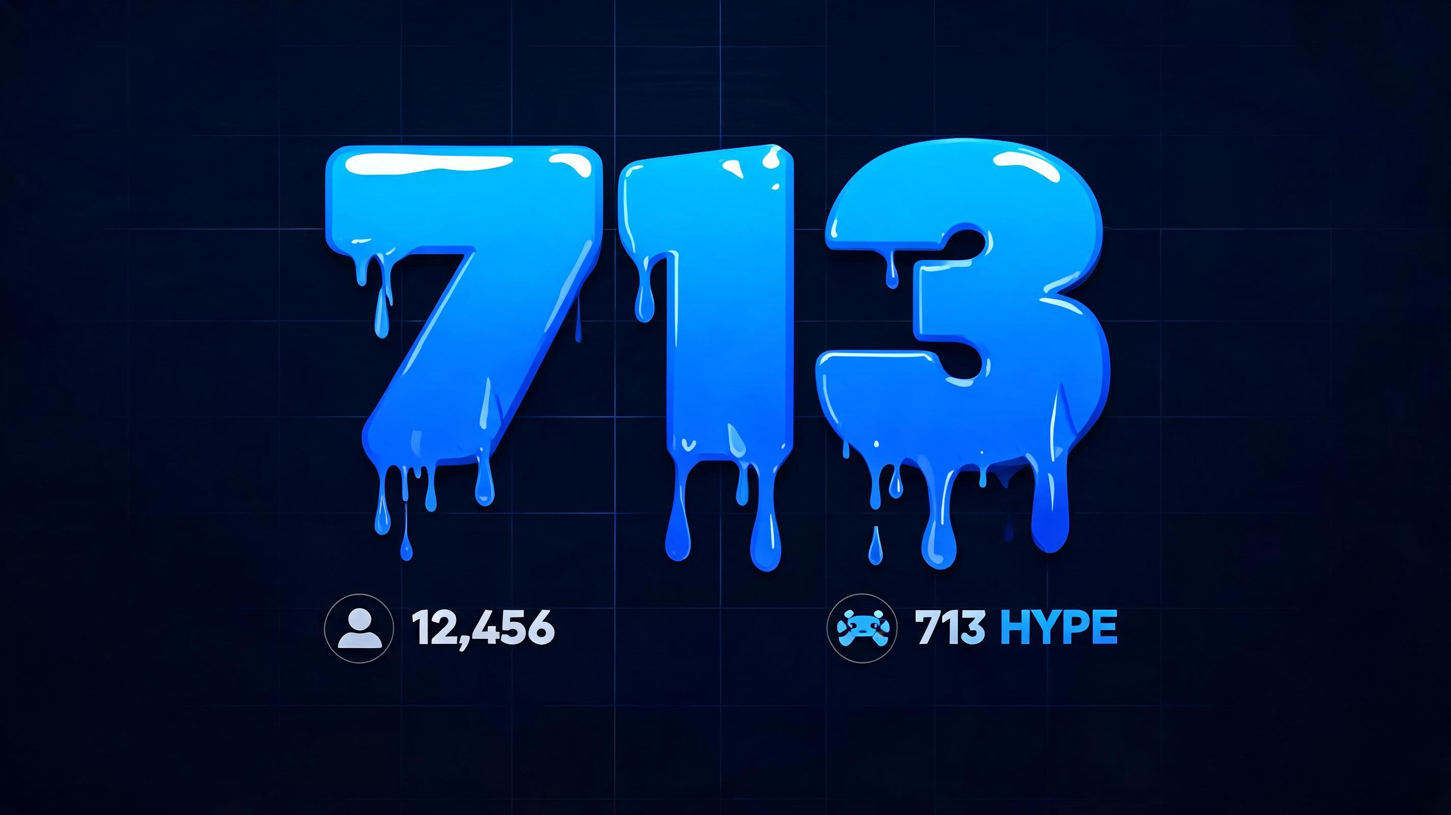 "713" — Drip Font | AI Text Effect Generator