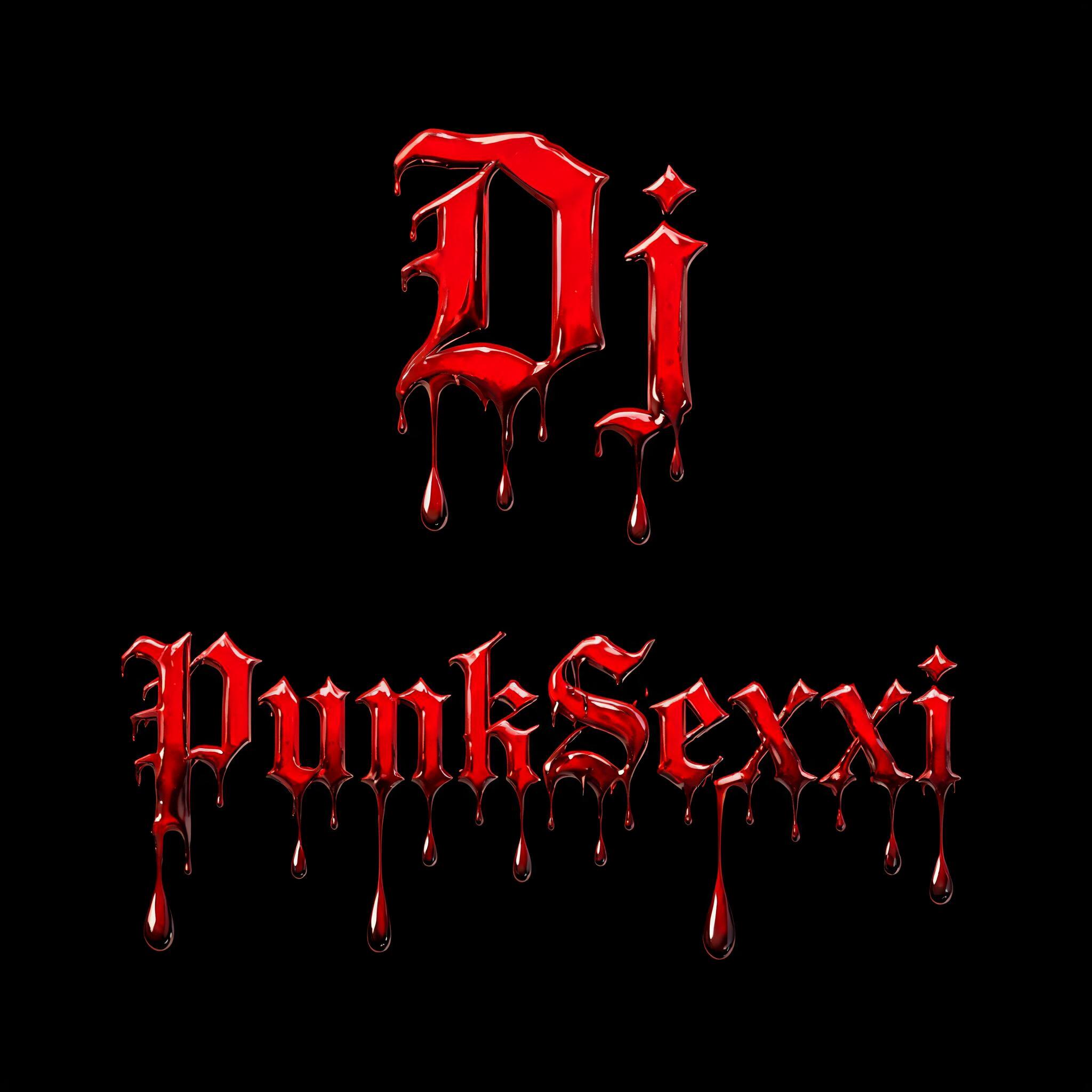 "Dj PunkSexxi" — Drip Font Blood | AI Text Effect Generator