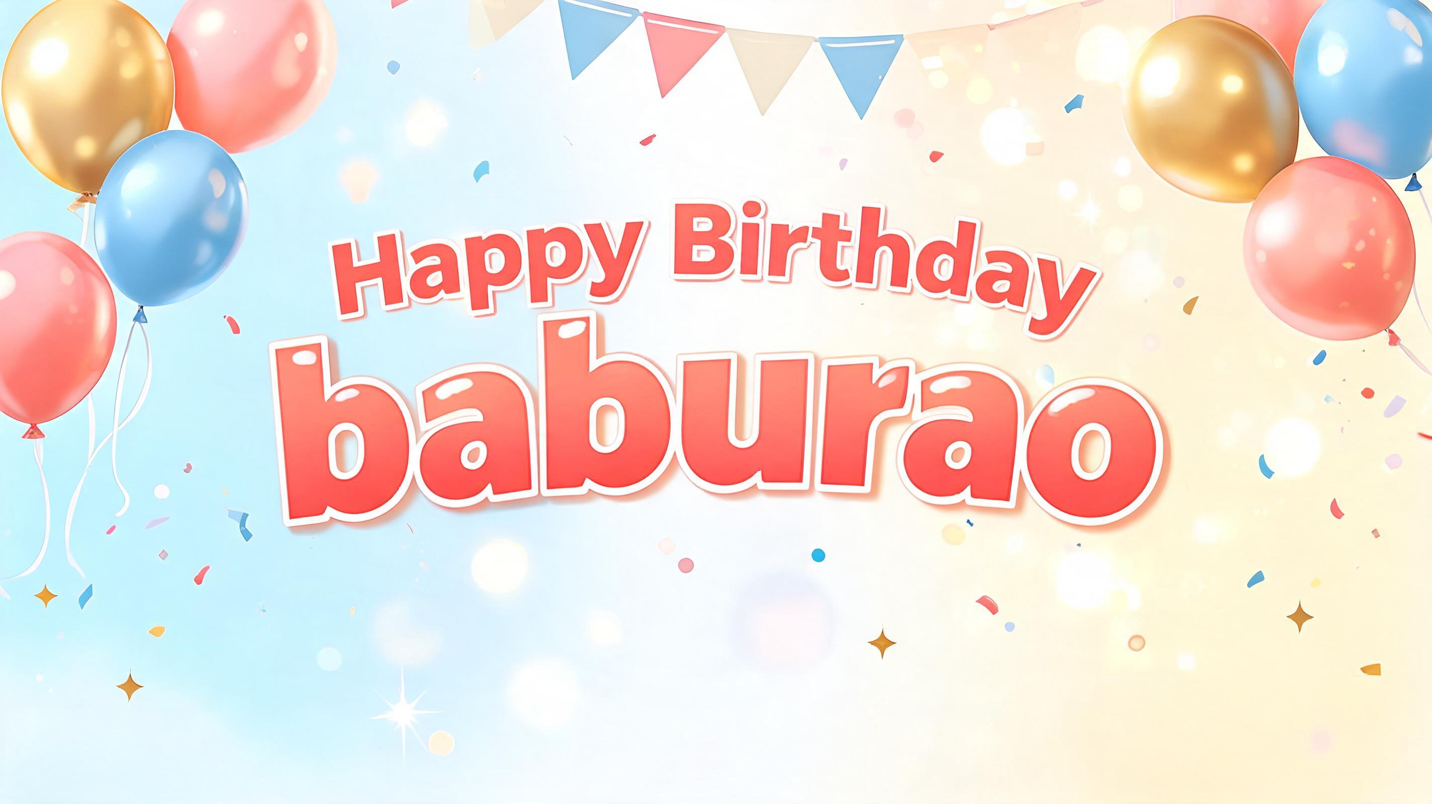 "Happy Birthday baburao" — Birthday | AI Text Effect Generator