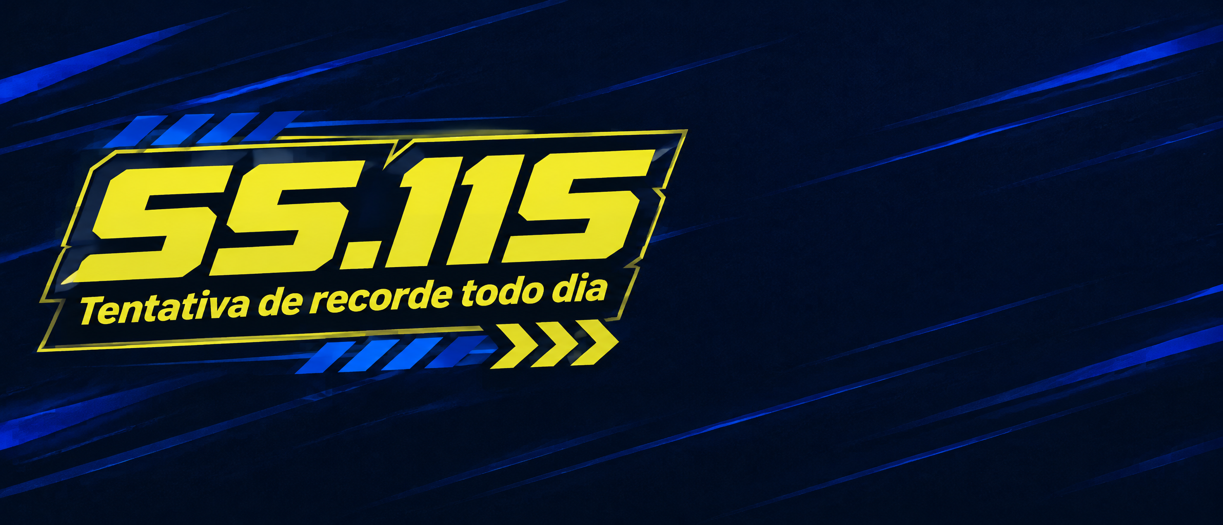 "5S.115
Tentativa de recorde todo dia" — Esports text effect