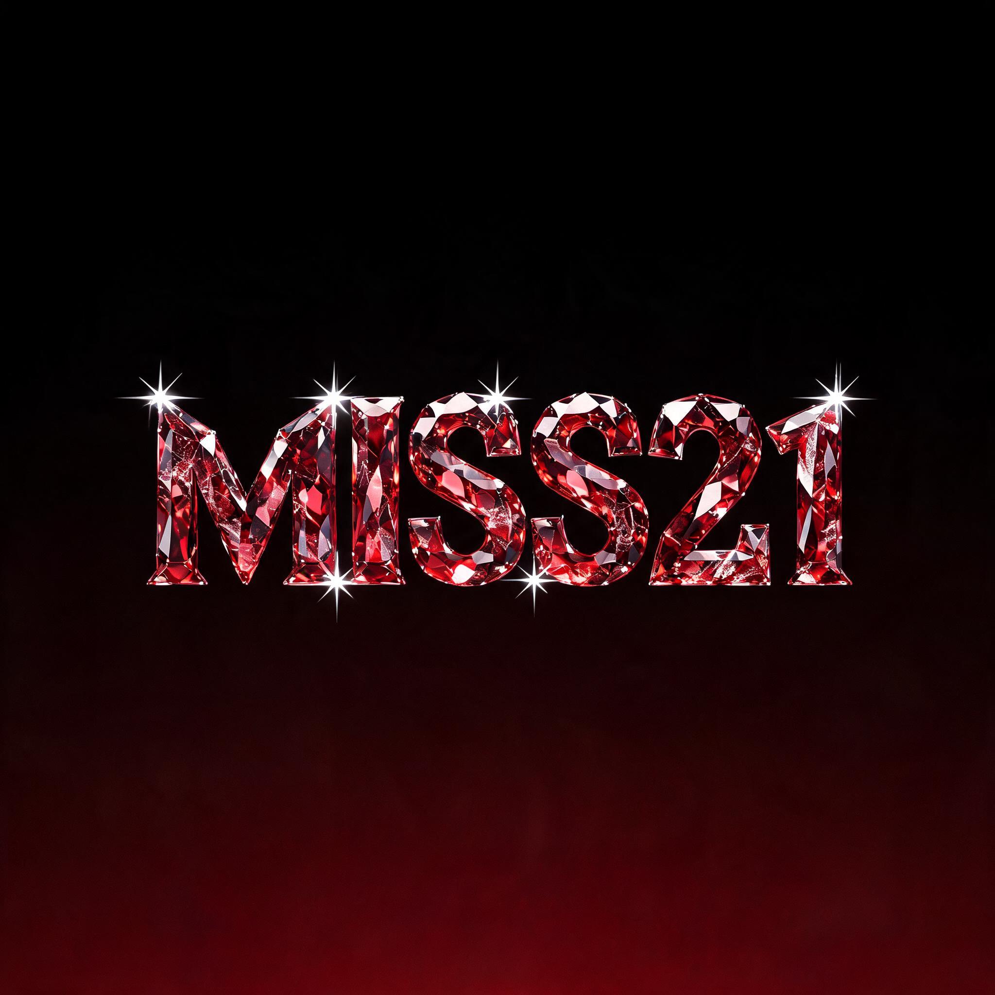 "MISS21" — Glass Crystal | AI Text Effect Generator