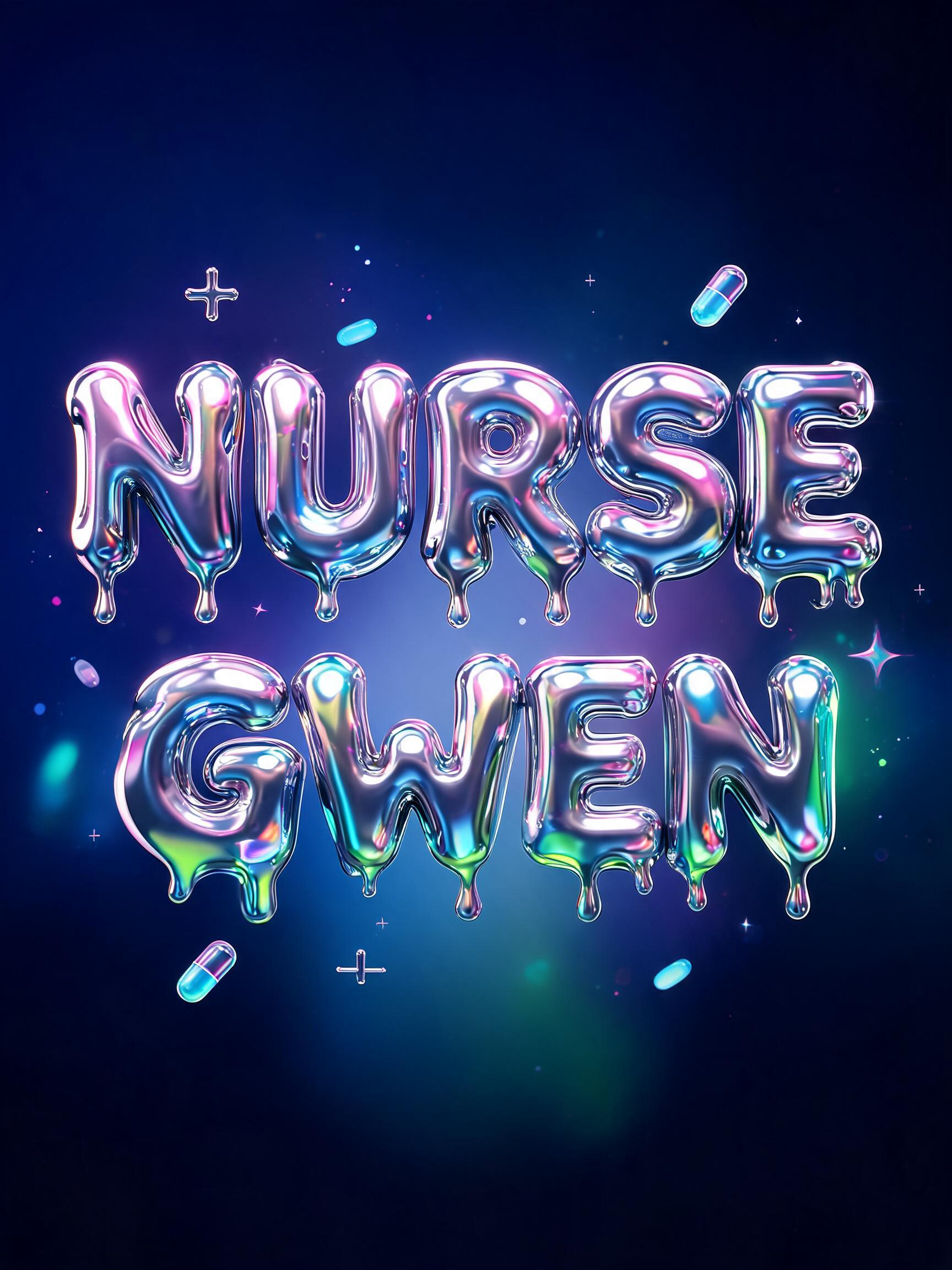 "NURSE GWEN" — Y2k | AI Text Effect Generator