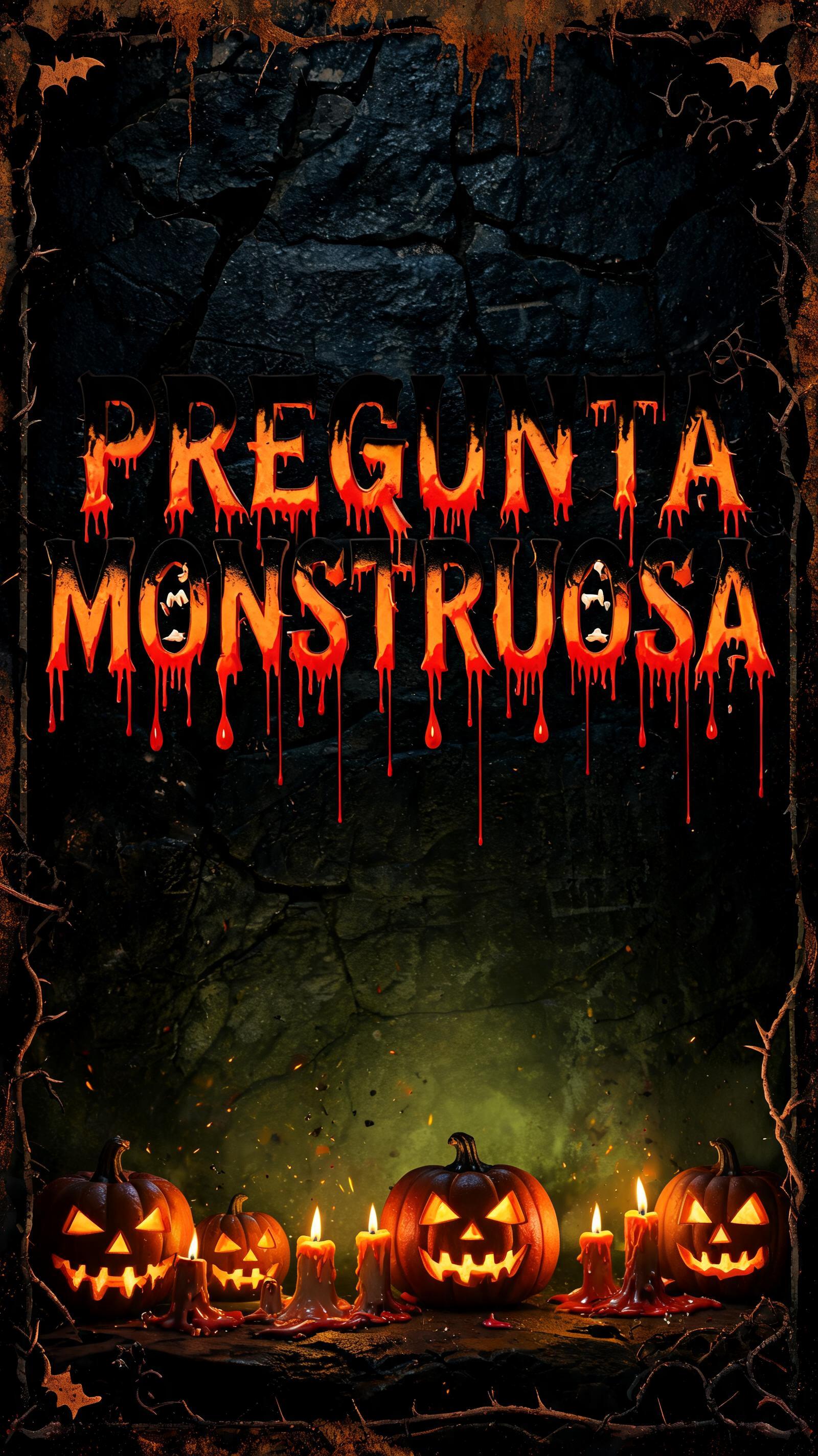 "PREGUNTA MONSTRUOSA" — Horror text effect