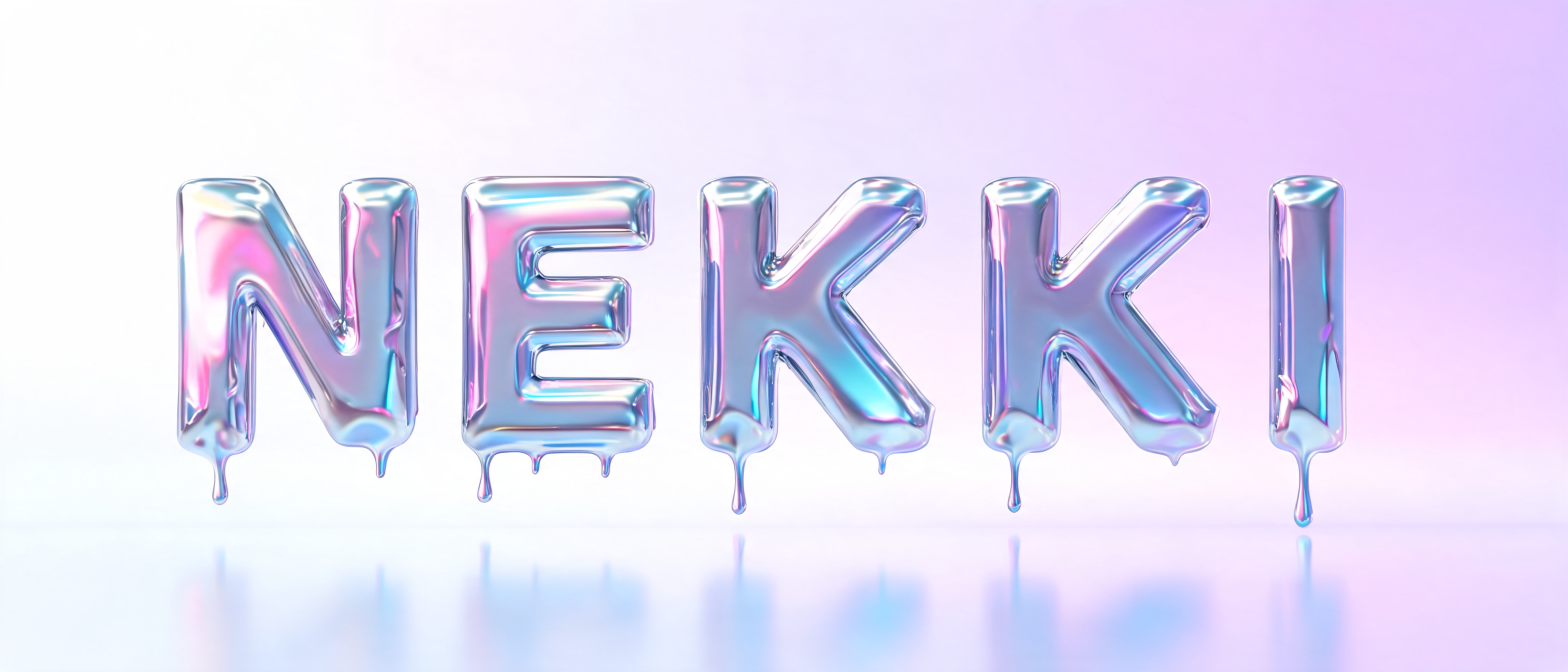 "NEKKI" — Y2k Liquid | AI Text Effect Generator