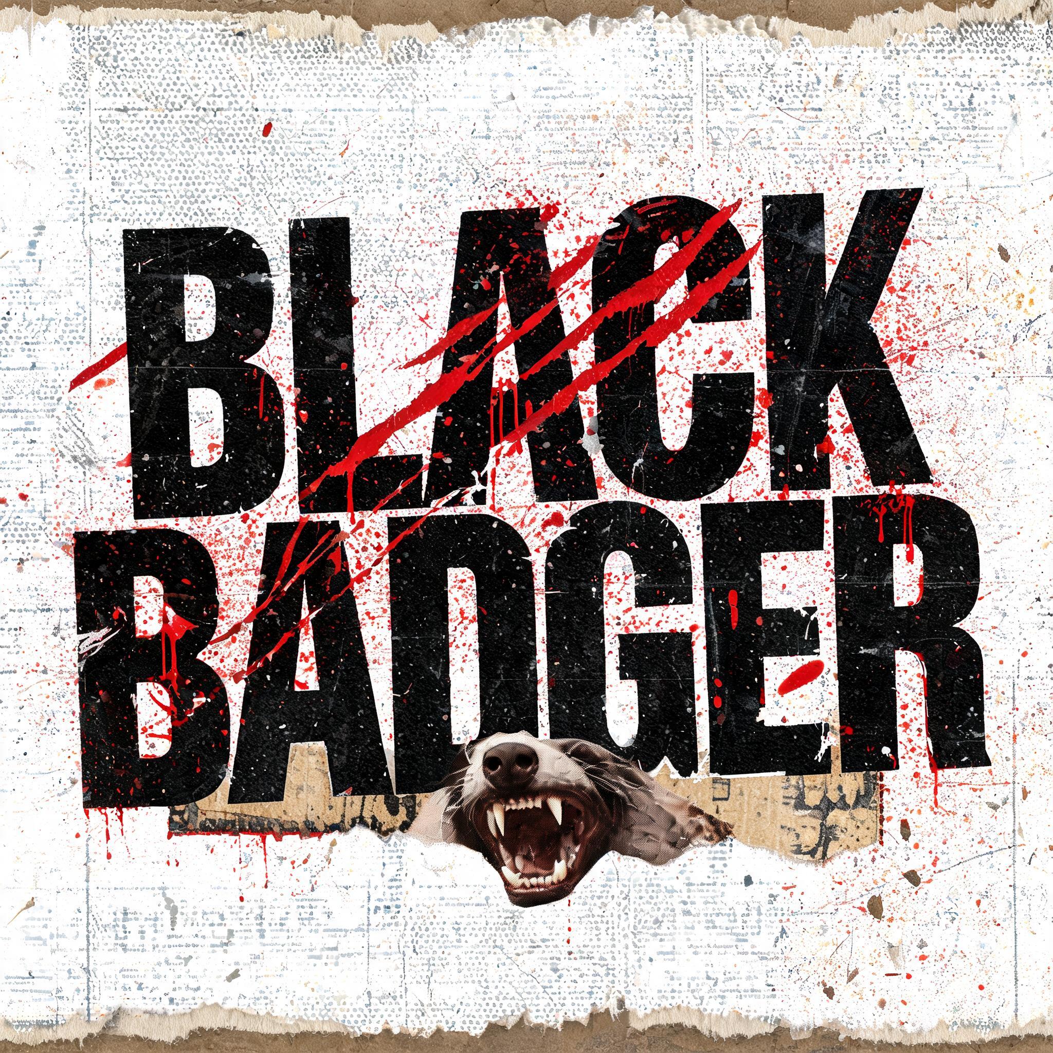 "BLACK BADGER" — Grunge | AI Text Effect Generator