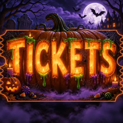 "TICKETS" — Halloween text effect