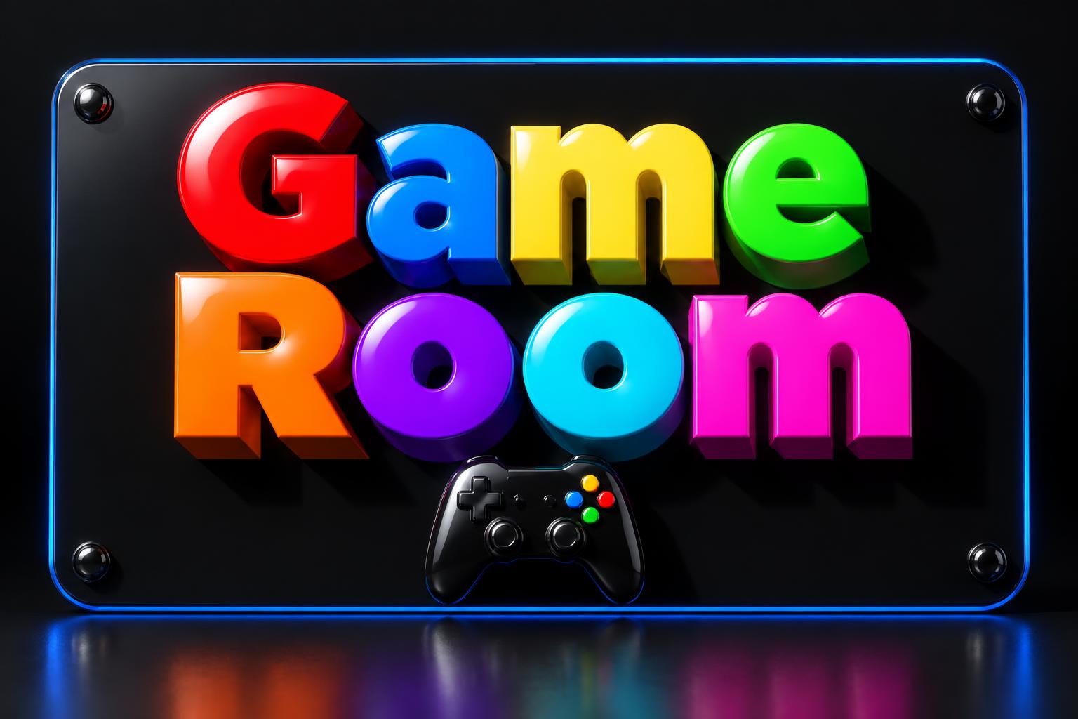 "Game Room" — 3d Bold | AI Text Effect Generator