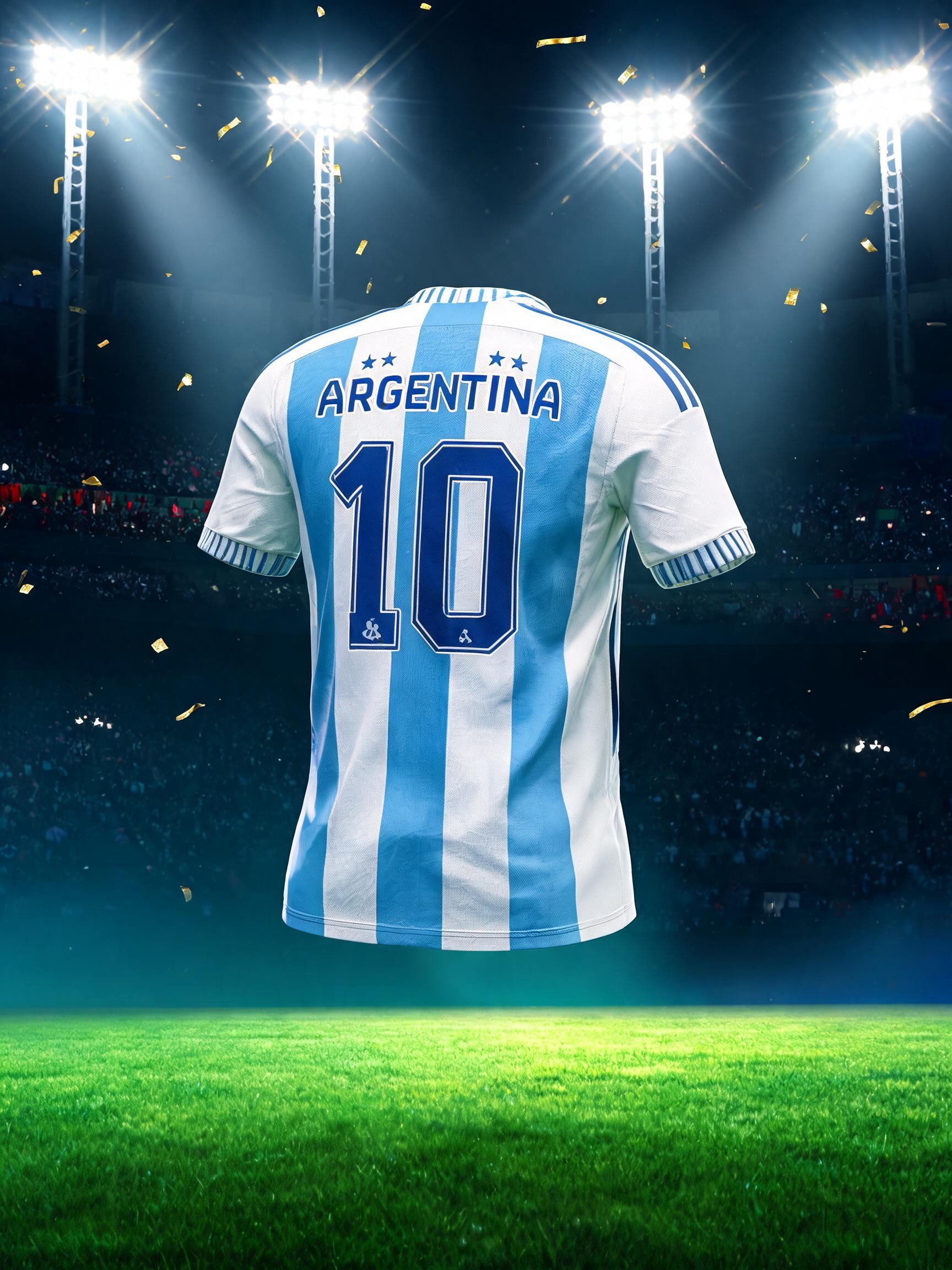 "ARGENTINA
10" — Sports Football | AI Text Effect Generator