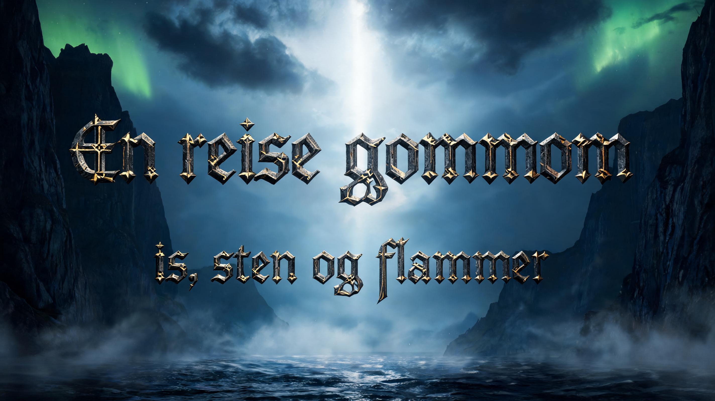 "En reise gjennom is, sten og flammer" — Viking | AI Text Effect Generator