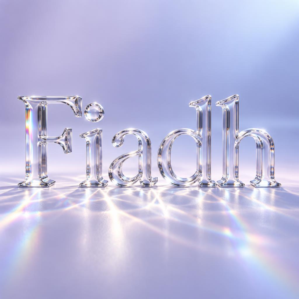"Fiadh" — Glass | AI Text Effect Generator