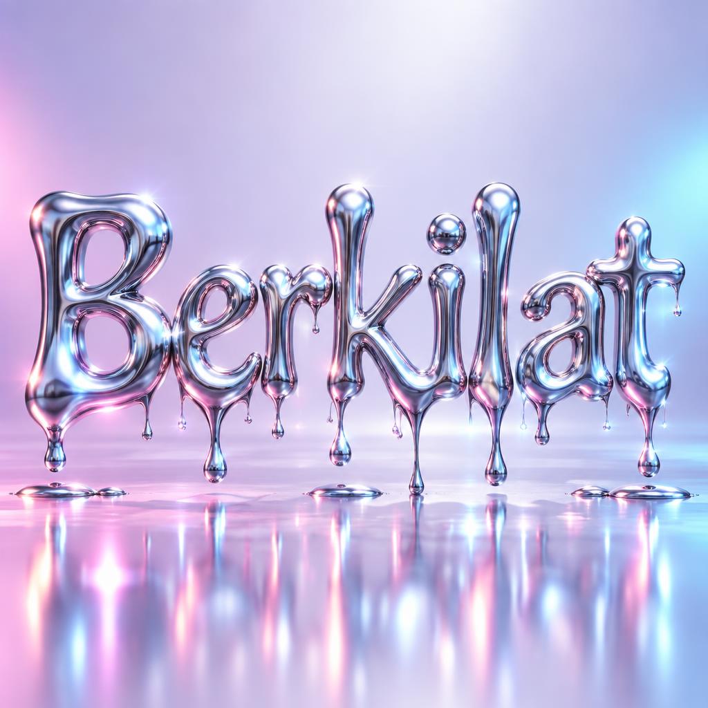 "Berkilat" — Y2k Liquid | AI Text Effect Generator