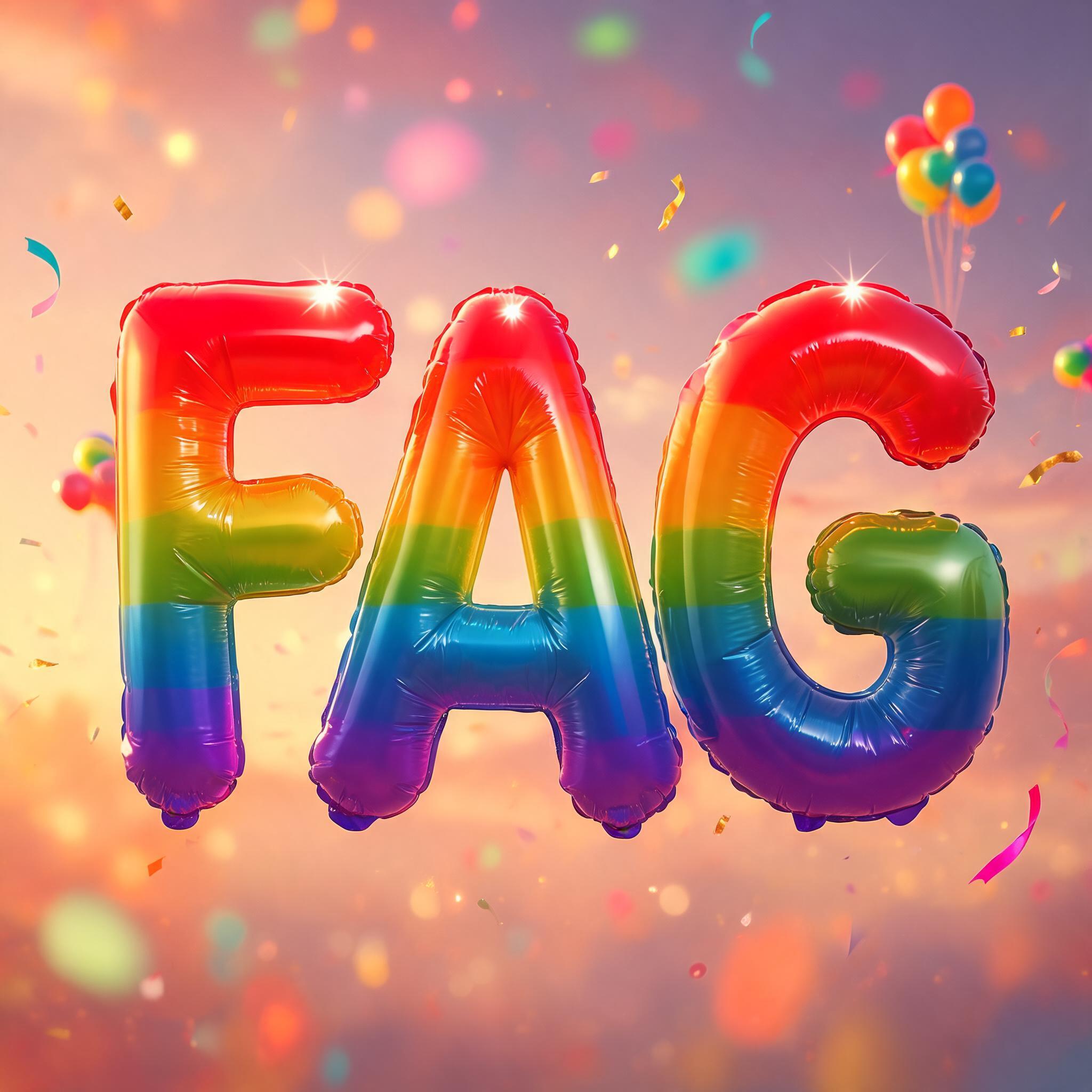 "FAG" — Rainbow | AI Text Effect Generator