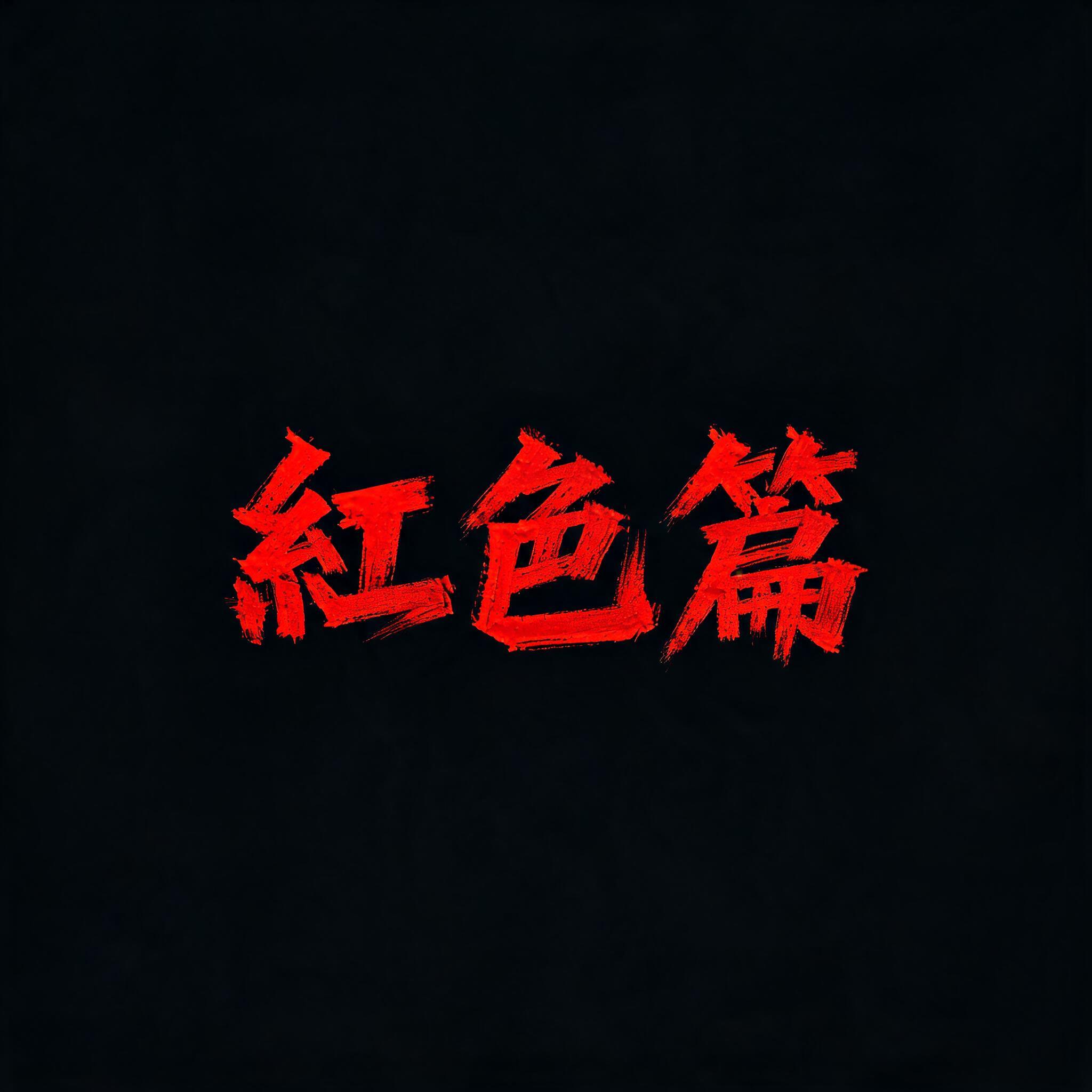 "紅色篇" — Brush Dry text effect