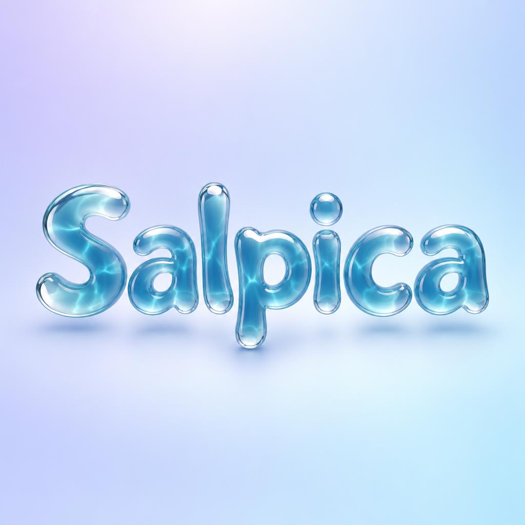 "Salpica" — Glass Liquid | AI Text Effect Generator