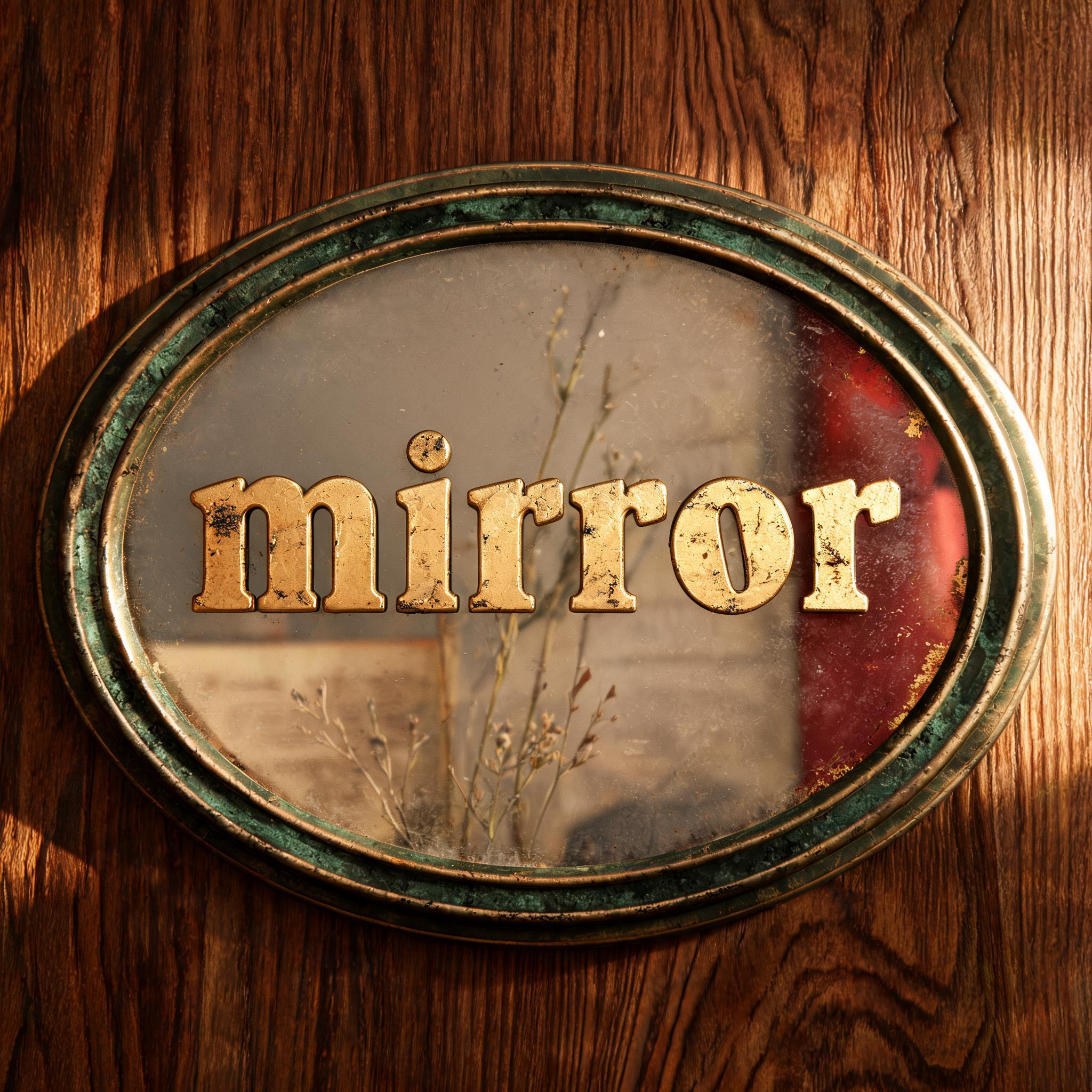 "mirror" — Vintage | AI Text Effect Generator