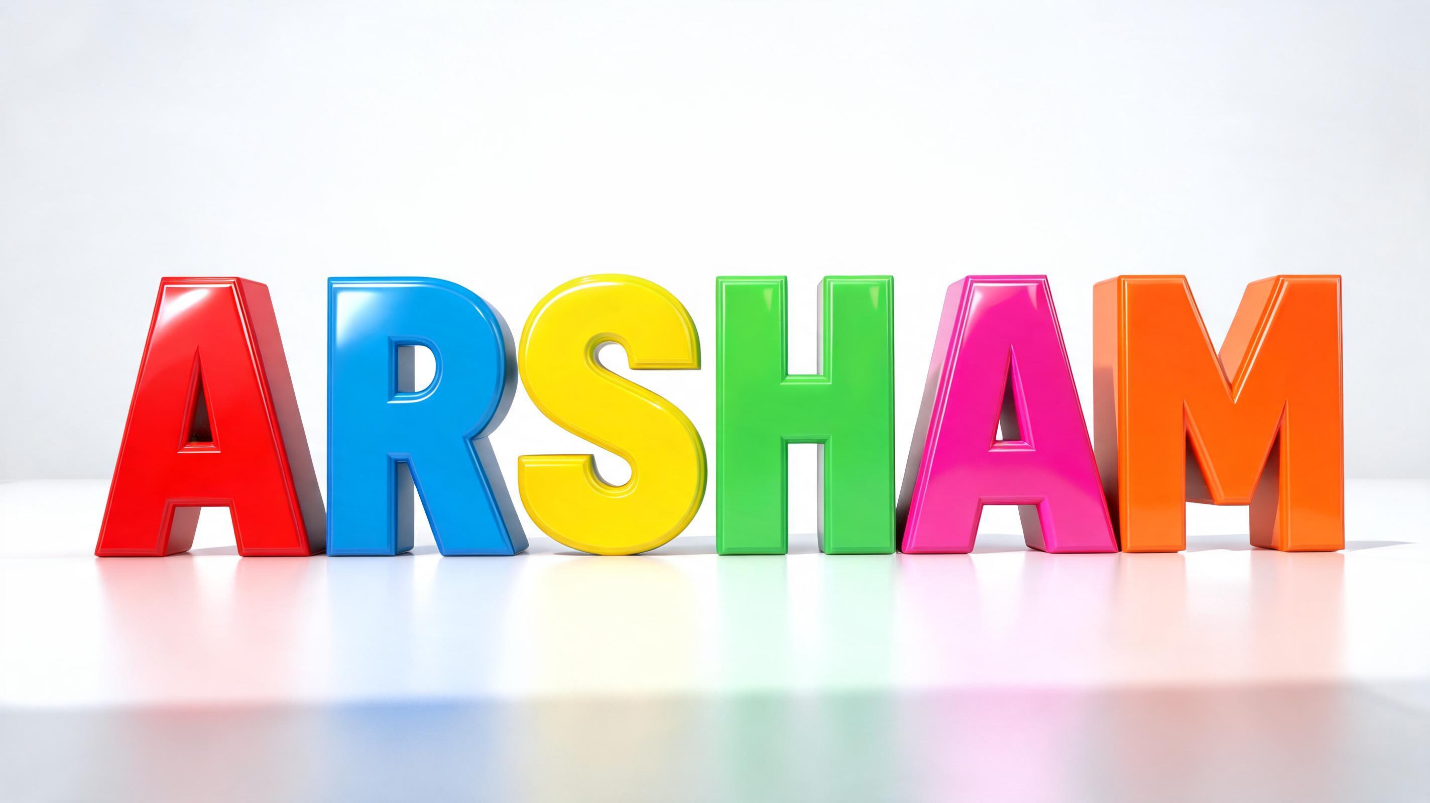 "ARSHAM" — 3d Bold | AI Text Effect Generator