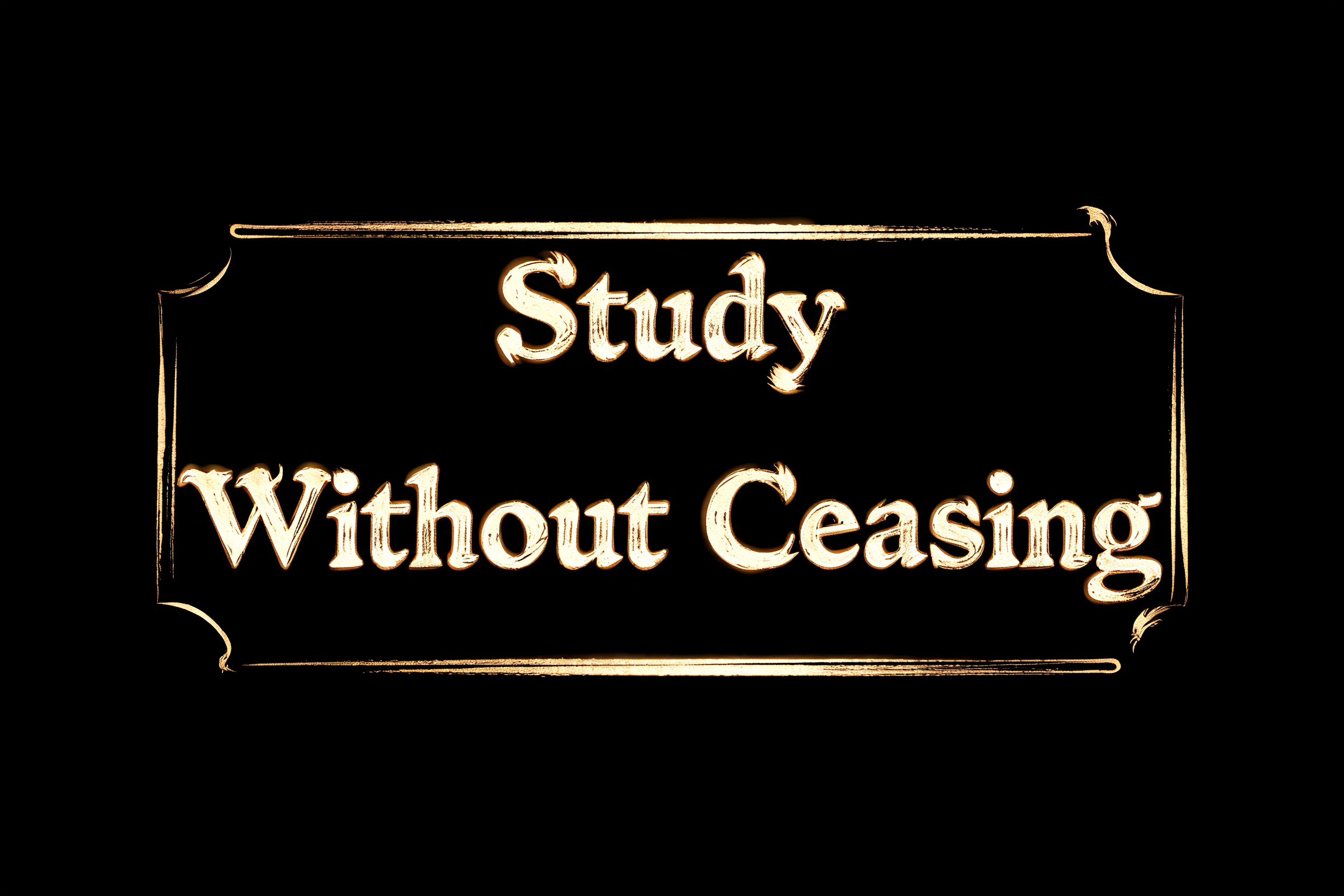 "Study
Without Ceasing" — Brush Chinese Ink | AI Text Effect Generator