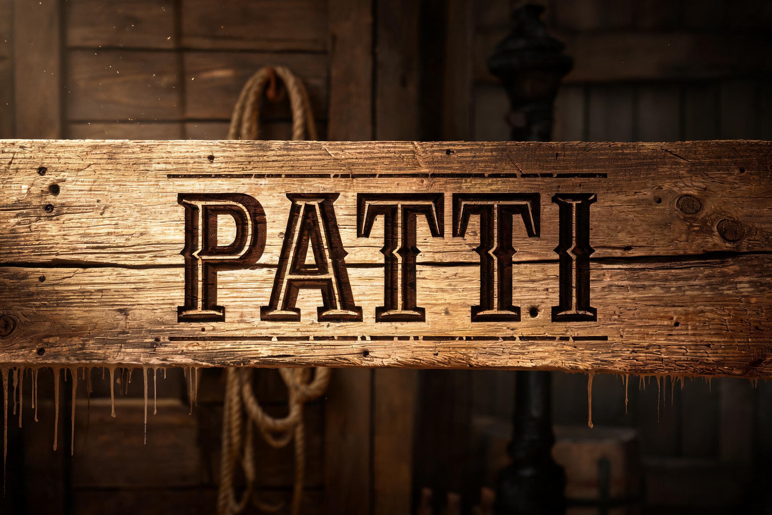 "PATTI" —  | AI Text Effect Generator