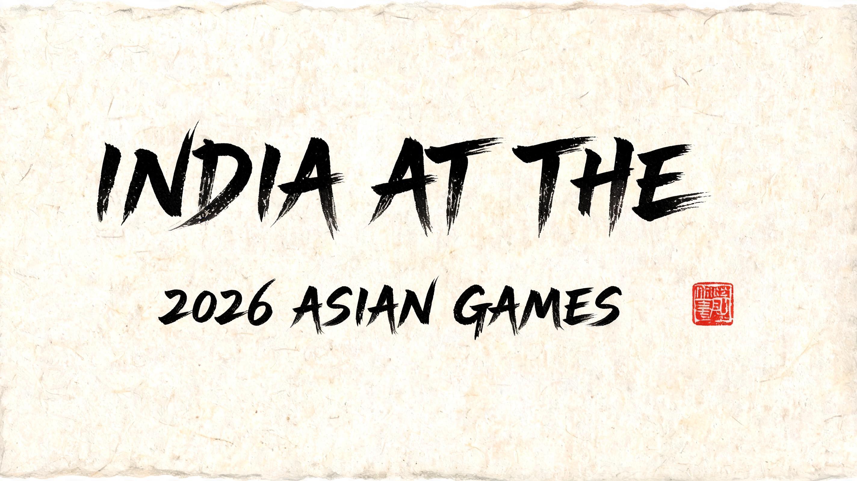 "India at the 2026 Asian Games" — Brush Japanese Ink | AI Text Effect Generator