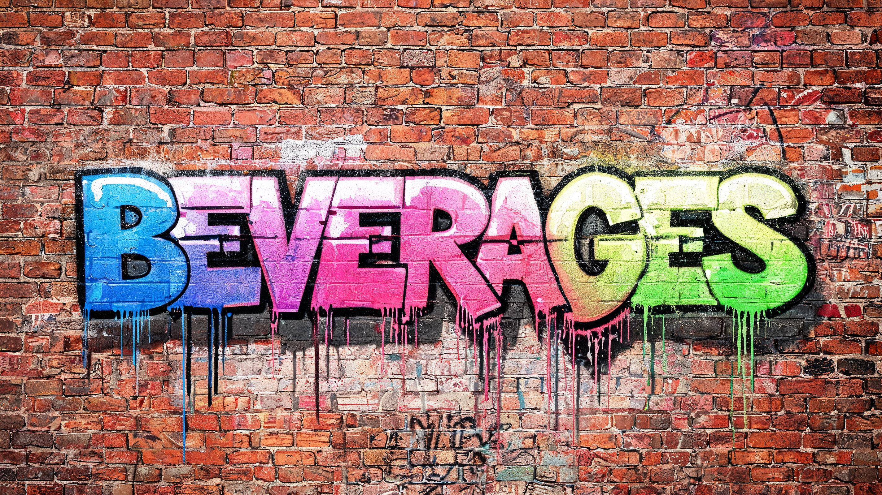 "BEVERAGES" — Graffiti | AI Text Effect Generator