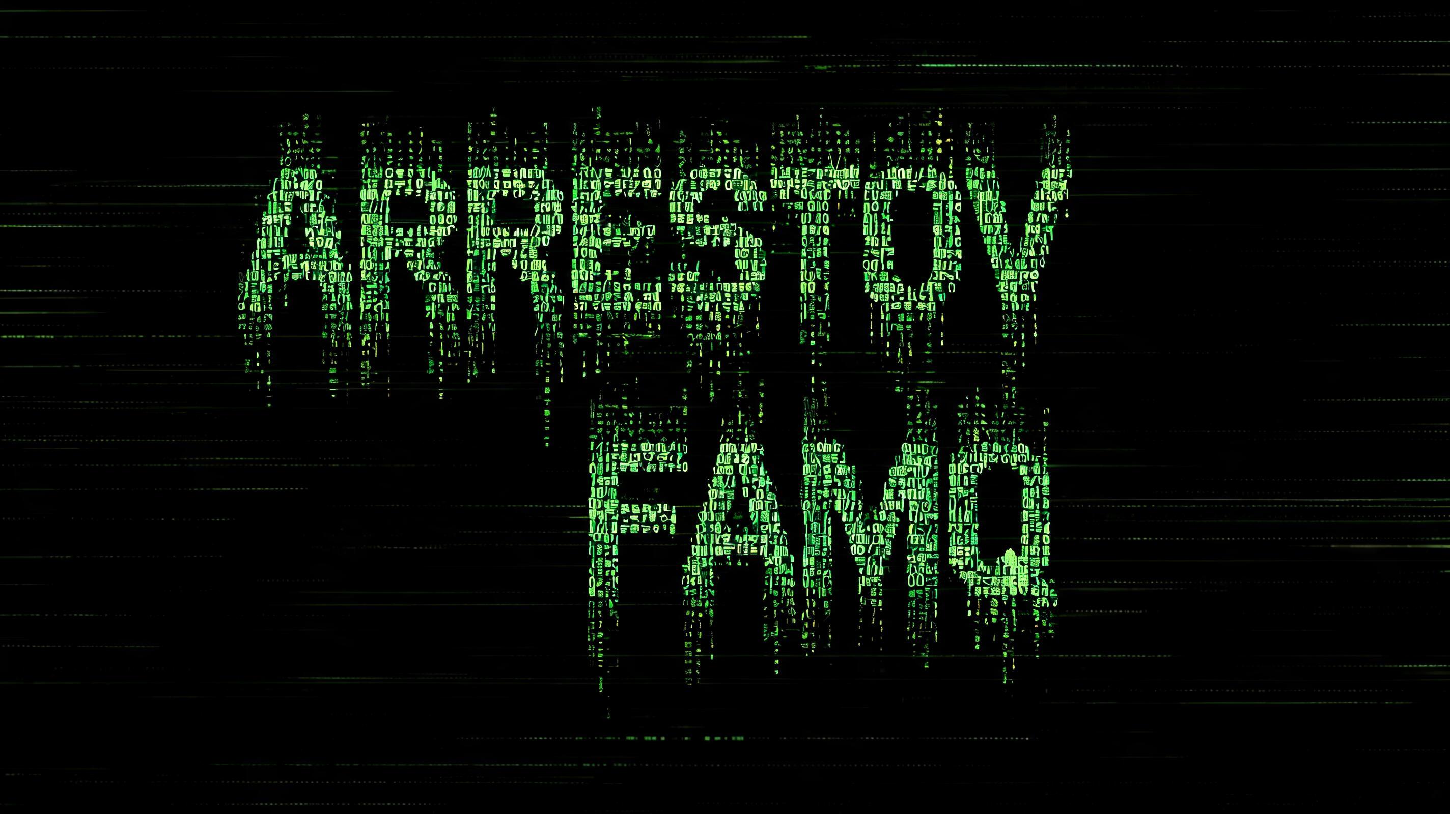 "ARRESTOV FAMQ" — Cyberpunk Data Stream text effect