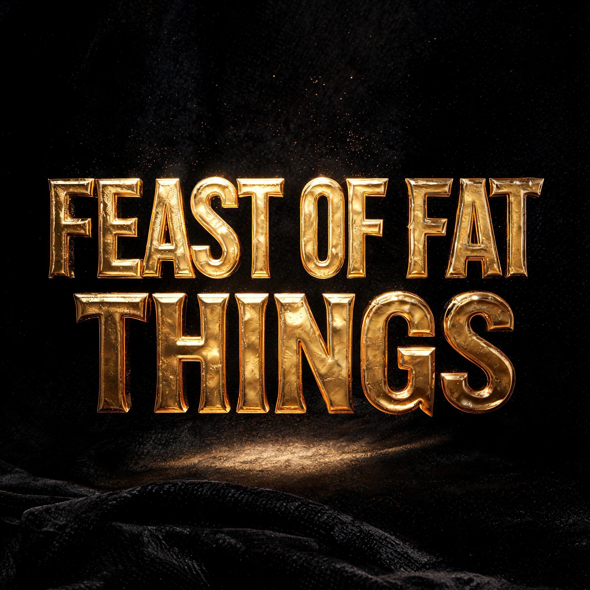 "FEAST OF FAT THINGS" — Luxury Gold | AI Text Effect Generator