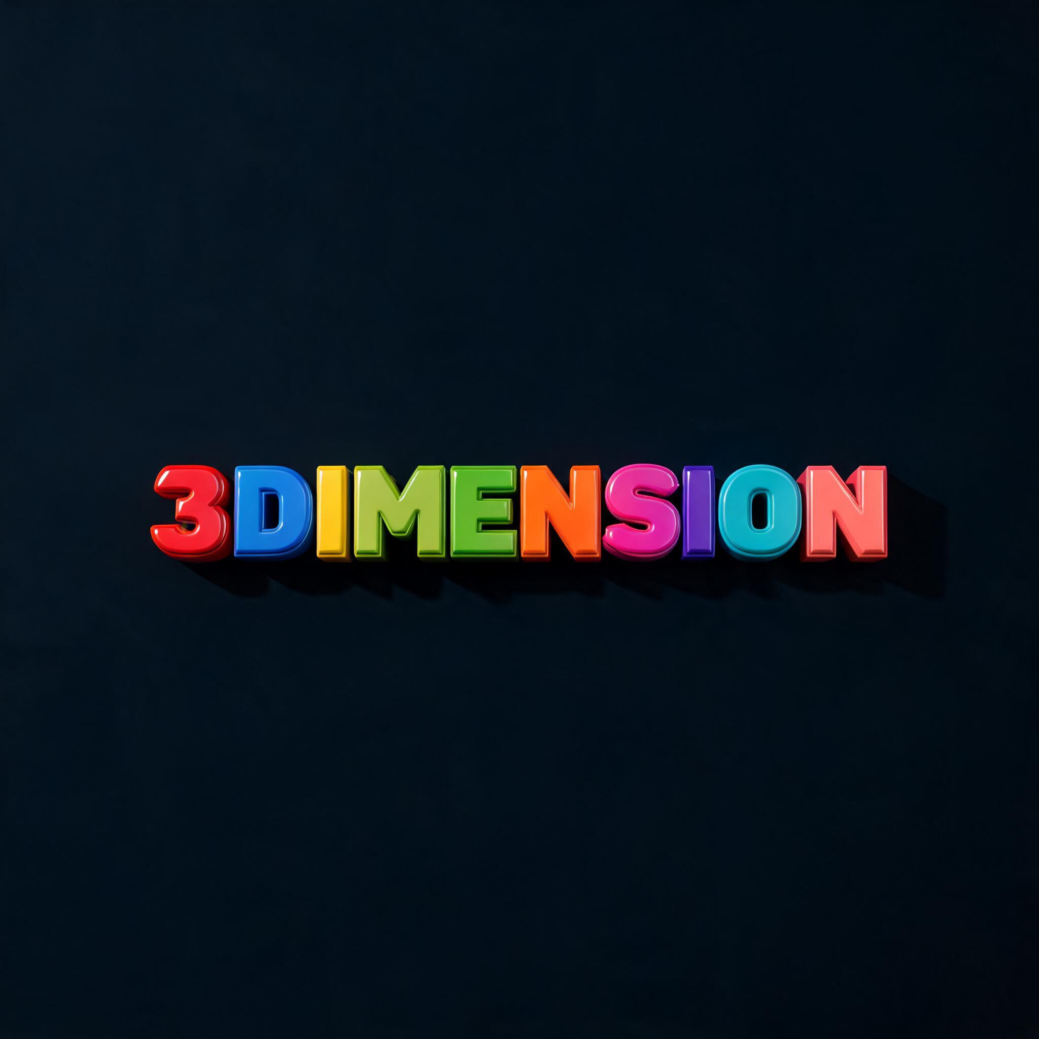 "3DIMENSION" — 3d Bold | AI Text Effect Generator