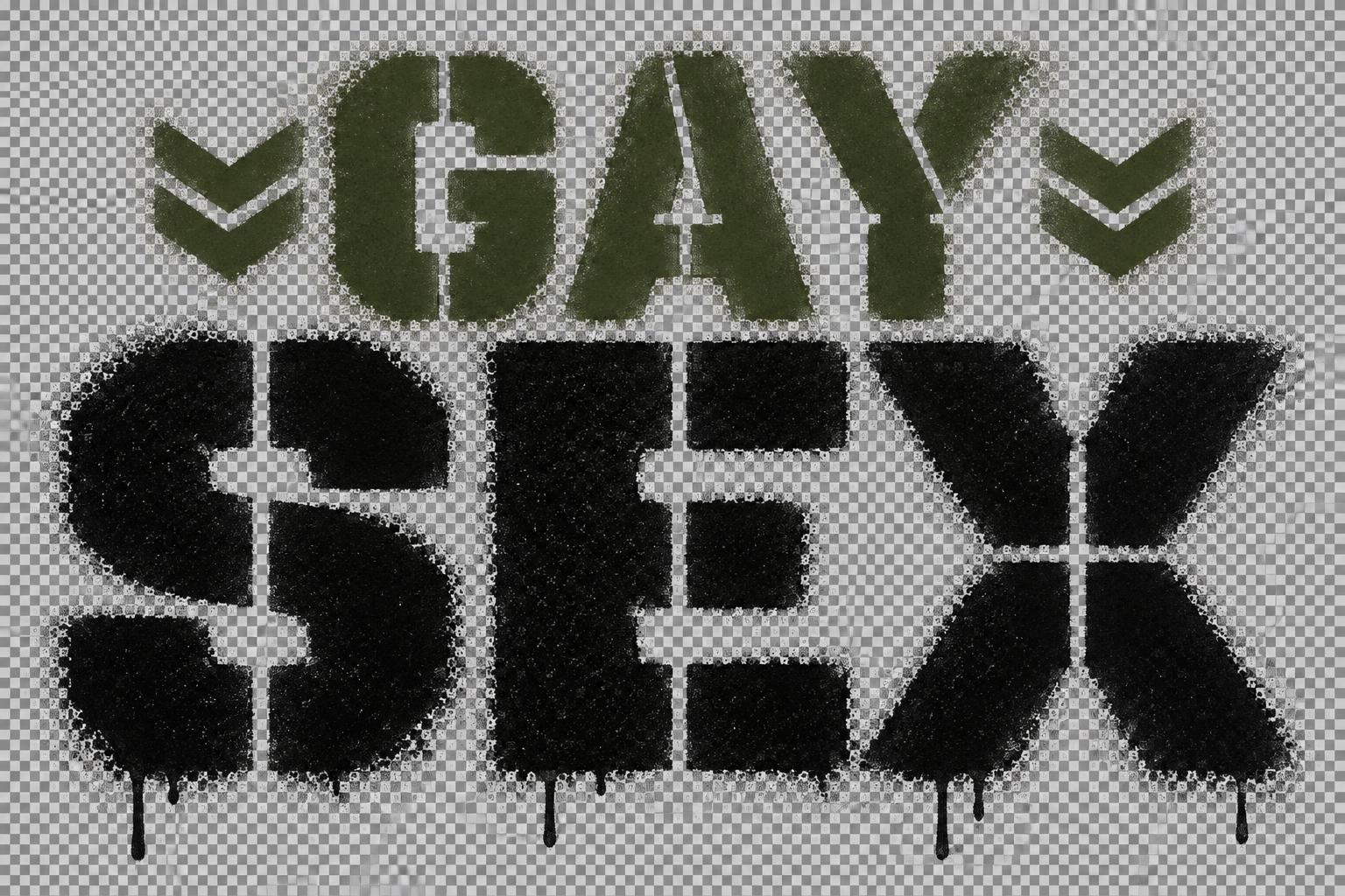 "GAY 


SEX" — Stencil | AI Text Effect Generator
