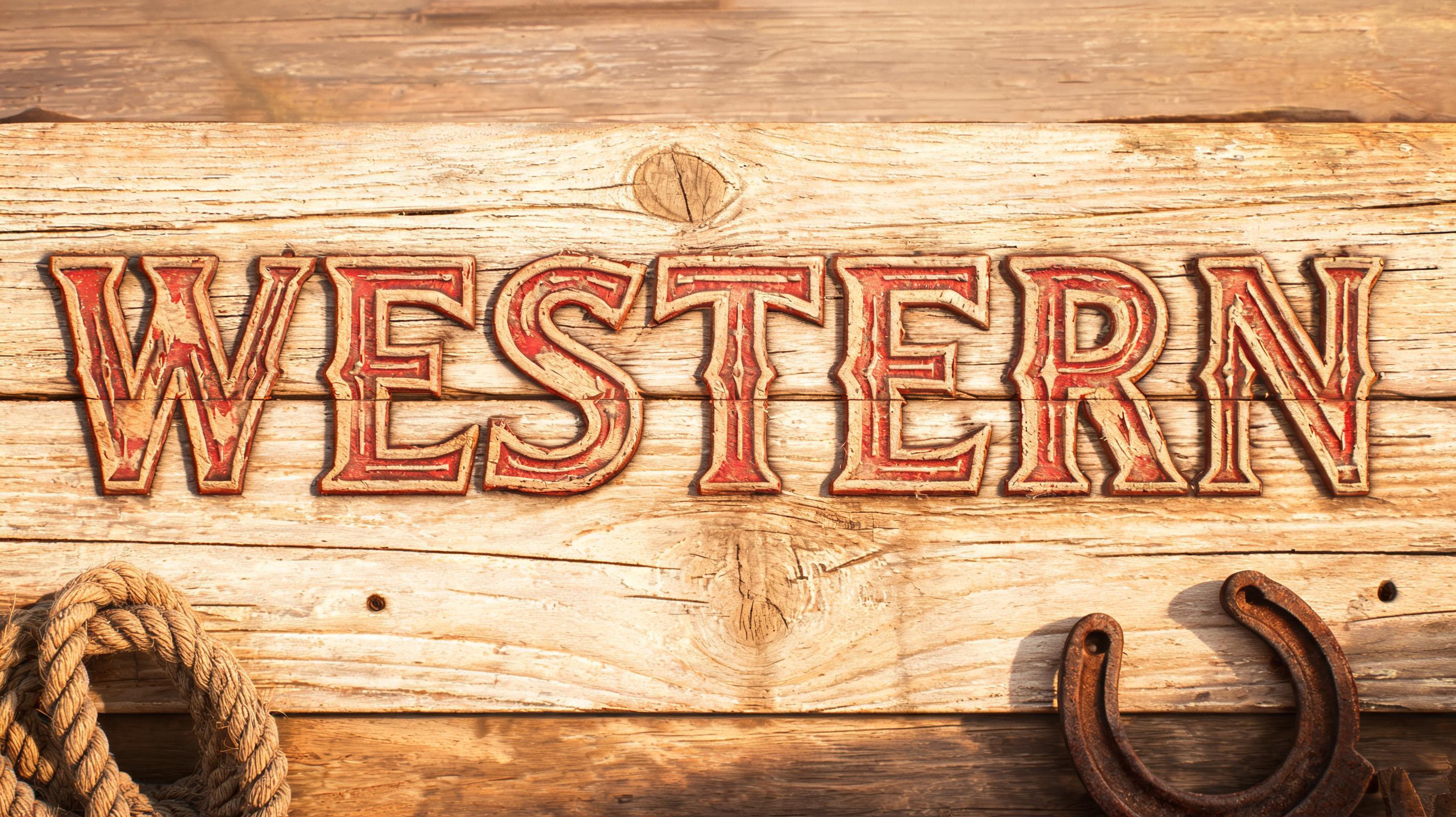"WESTERN" — Western text effect