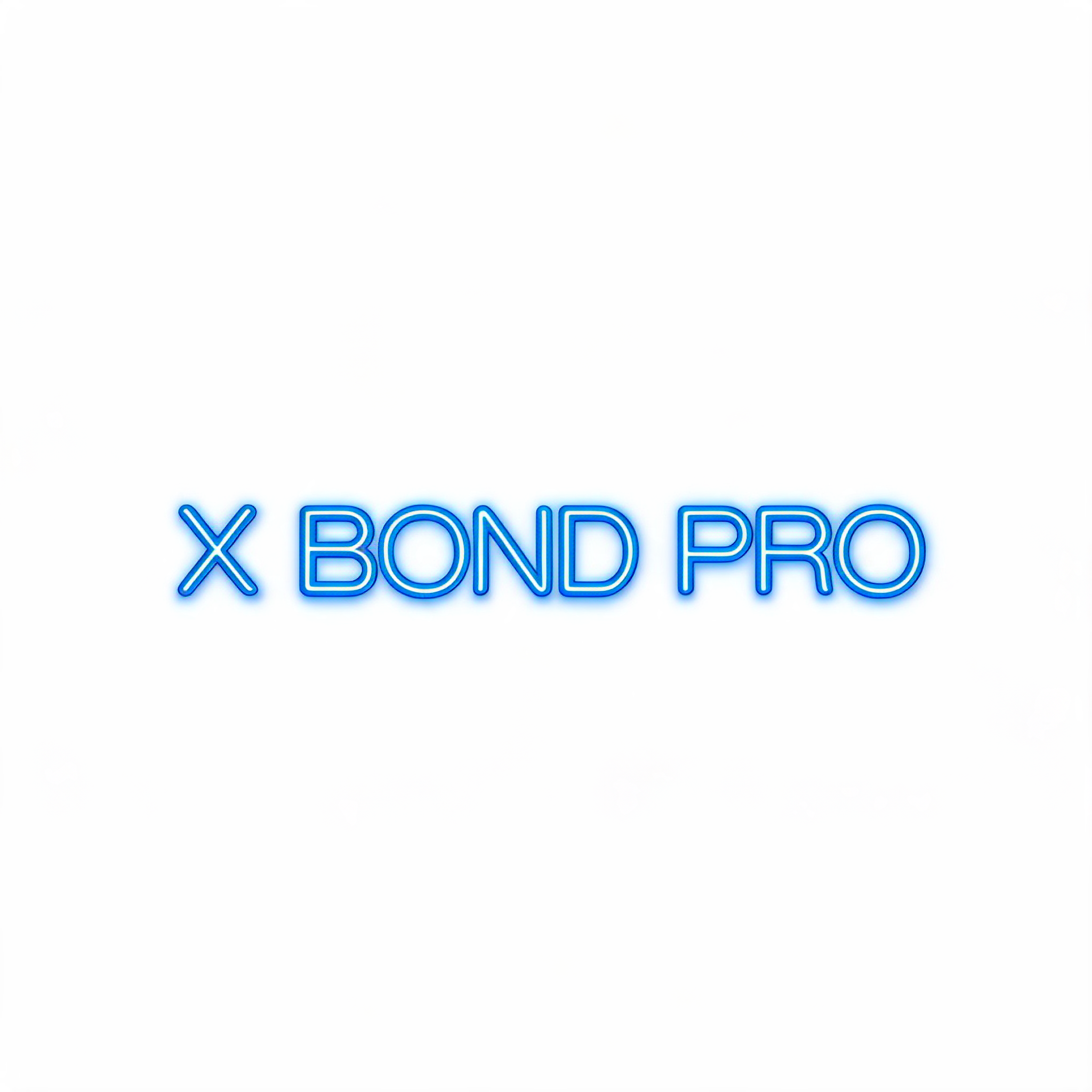 "X BOND PRO" — Cyberpunk Electric Neon text effect