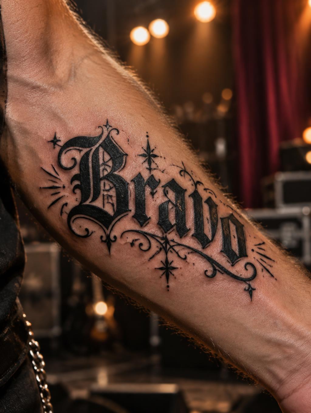 "Bravo" — Tattoo | AI Text Effect Generator