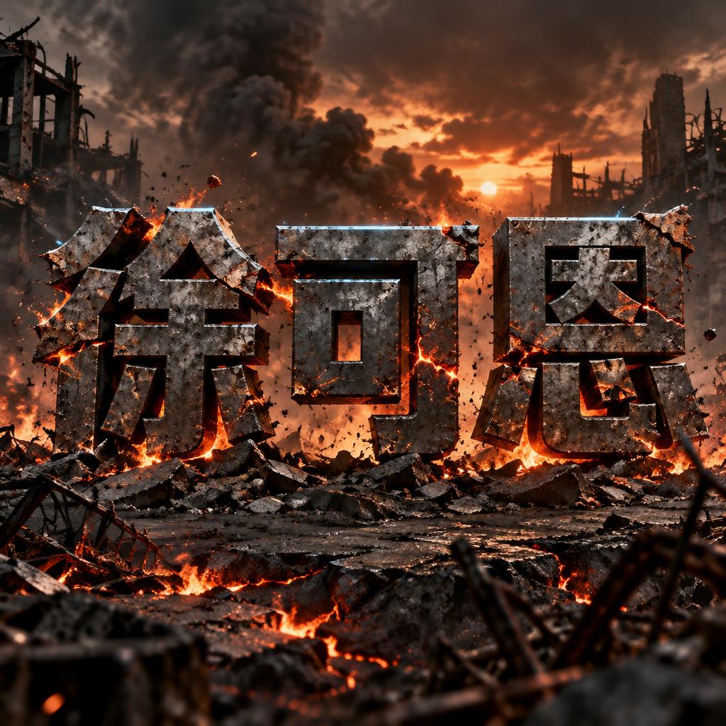 "徐可恩" — Post Apocalyptic text effect