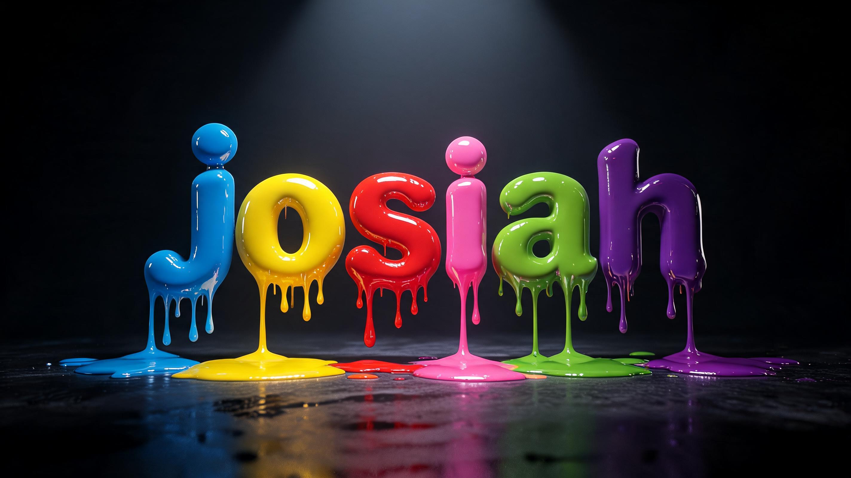 "josiah" — Drip Font | AI Text Effect Generator