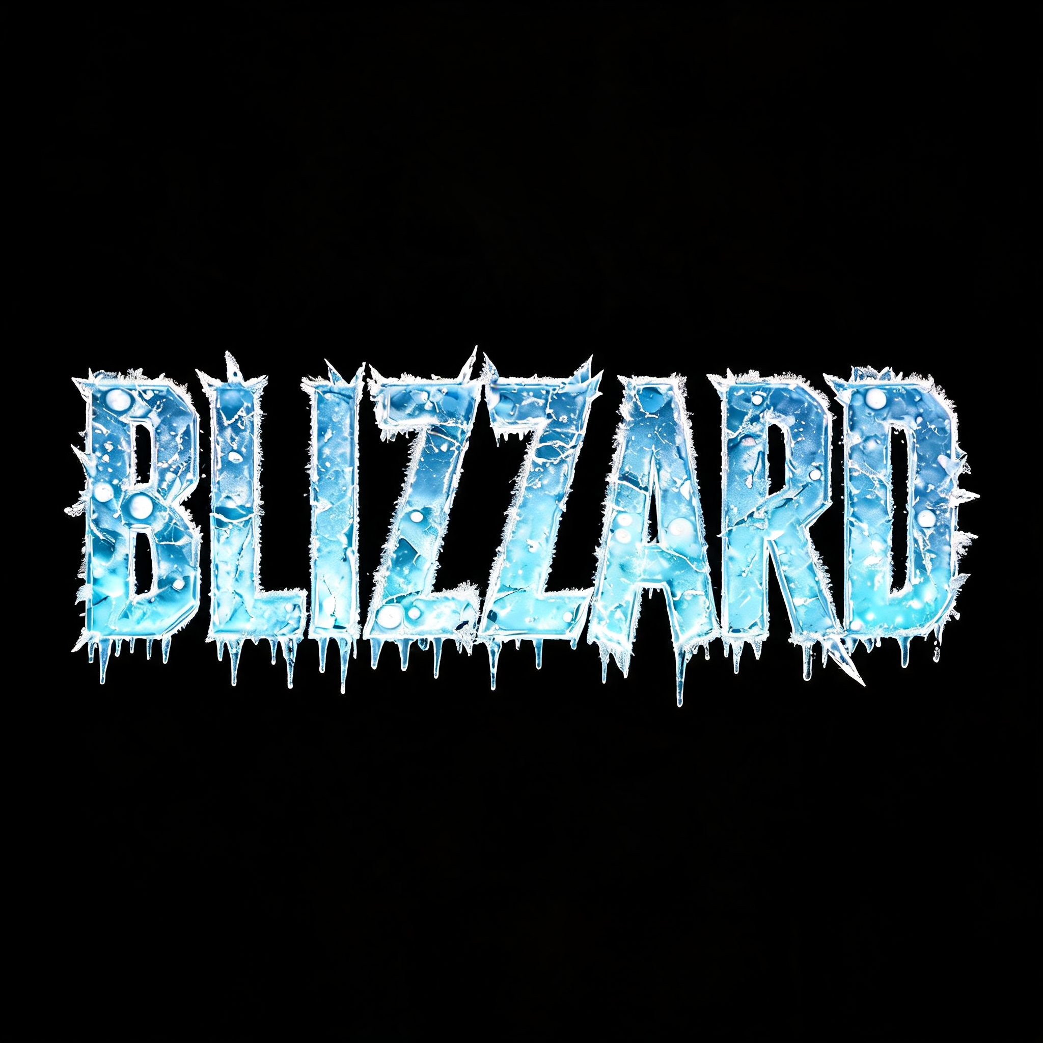 "BLIZZARD" — Glass Frozen | AI Text Effect Generator