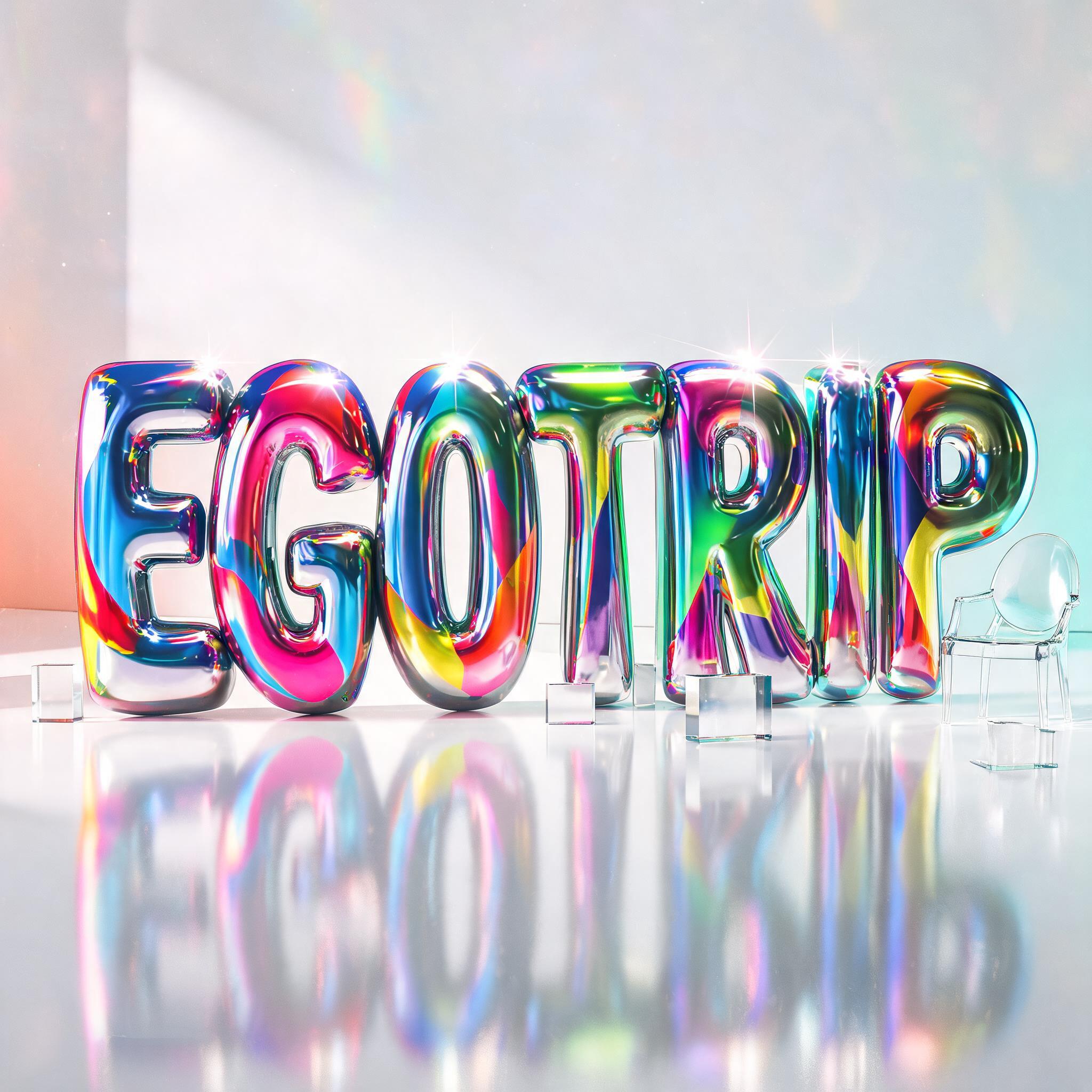 "EGOTRIP" — Y2k Chrome | AI Text Effect Generator