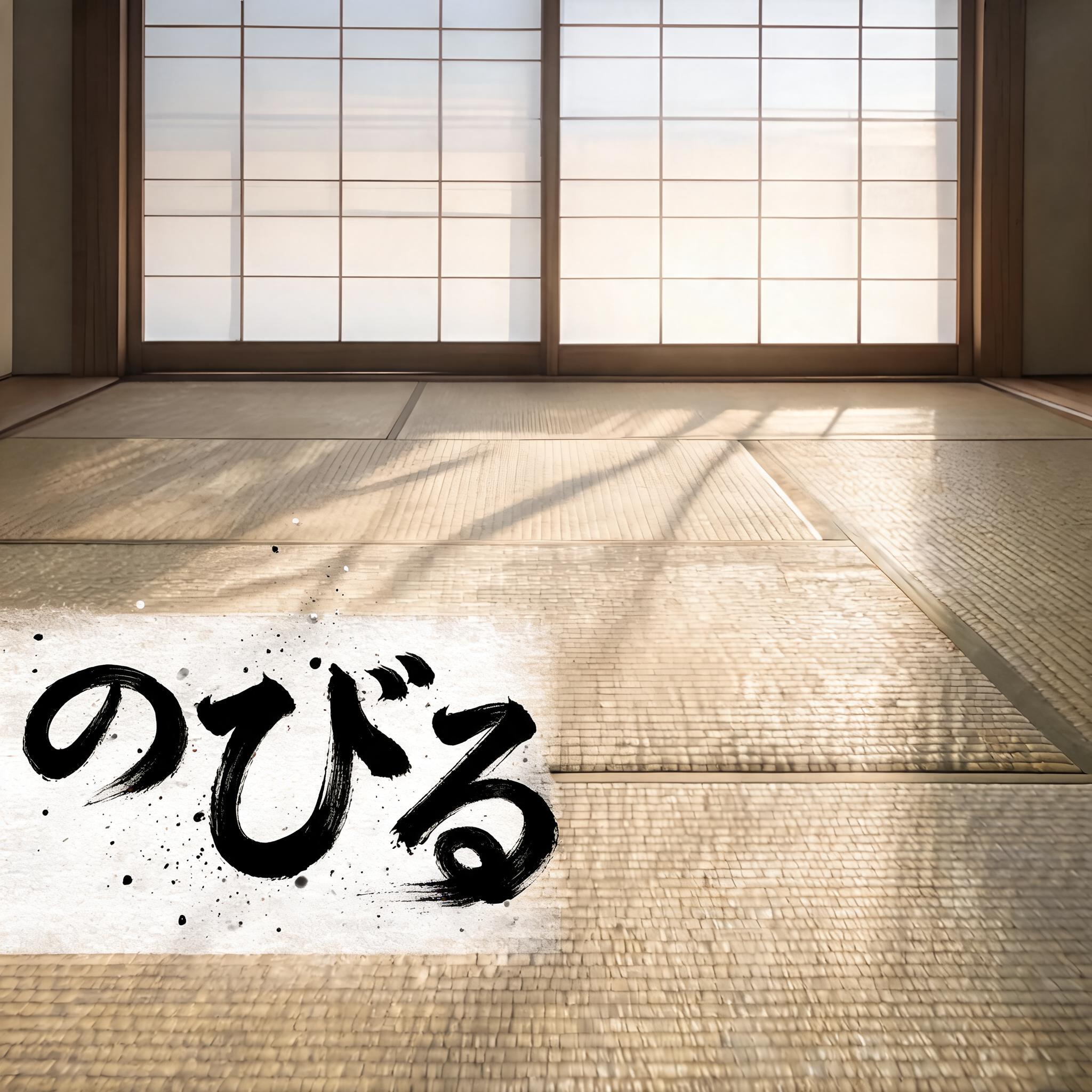 "のびる" — Brush Japanese Ink | AI Text Effect Generator