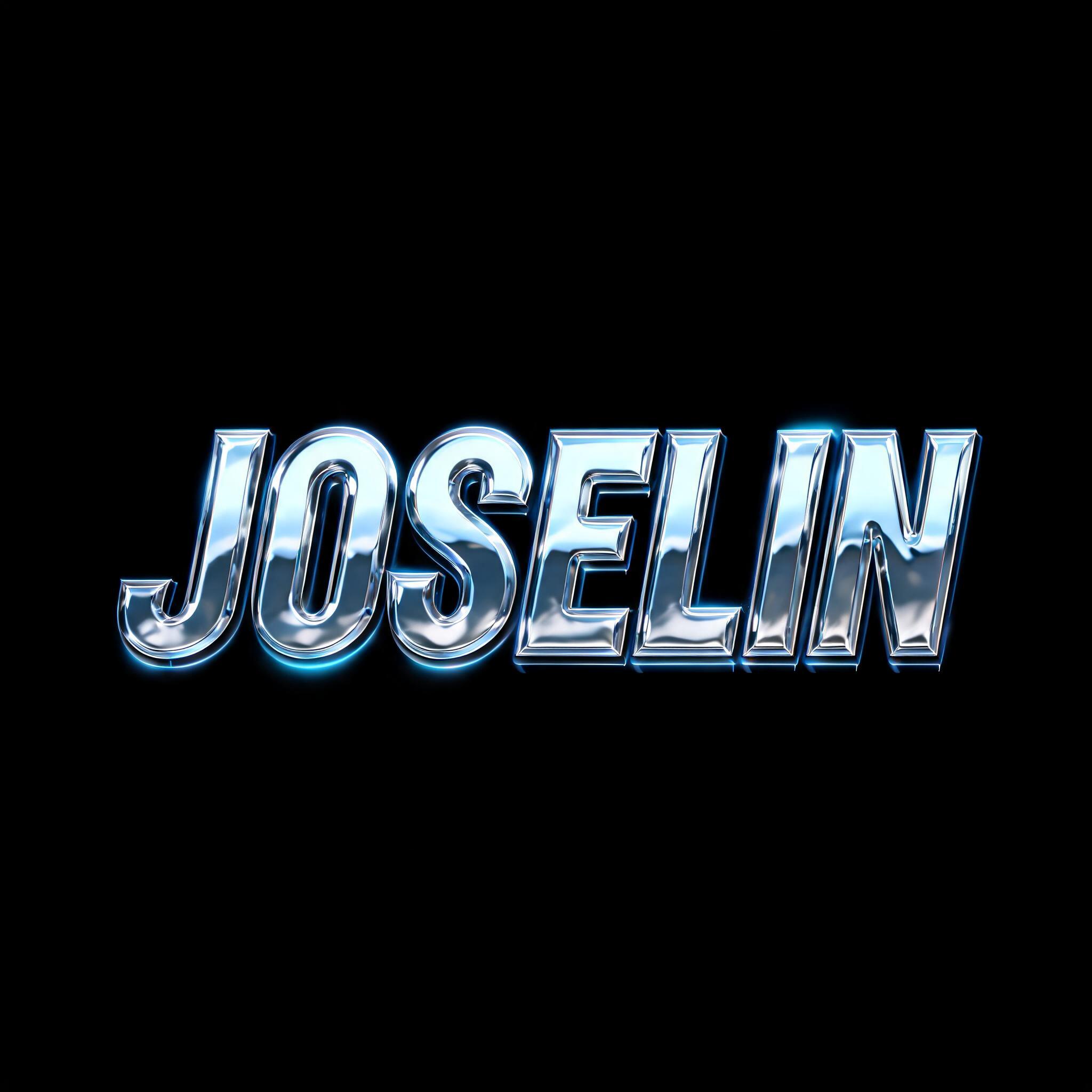 "JOSELIN" — Chrome Metal 3d | AI Text Effect Generator