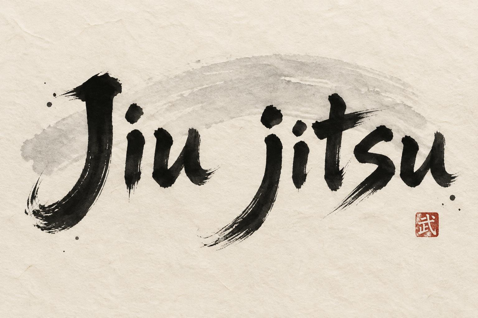 "Jiu jitsu" — Brush Japanese Ink | AI Text Effect Generator