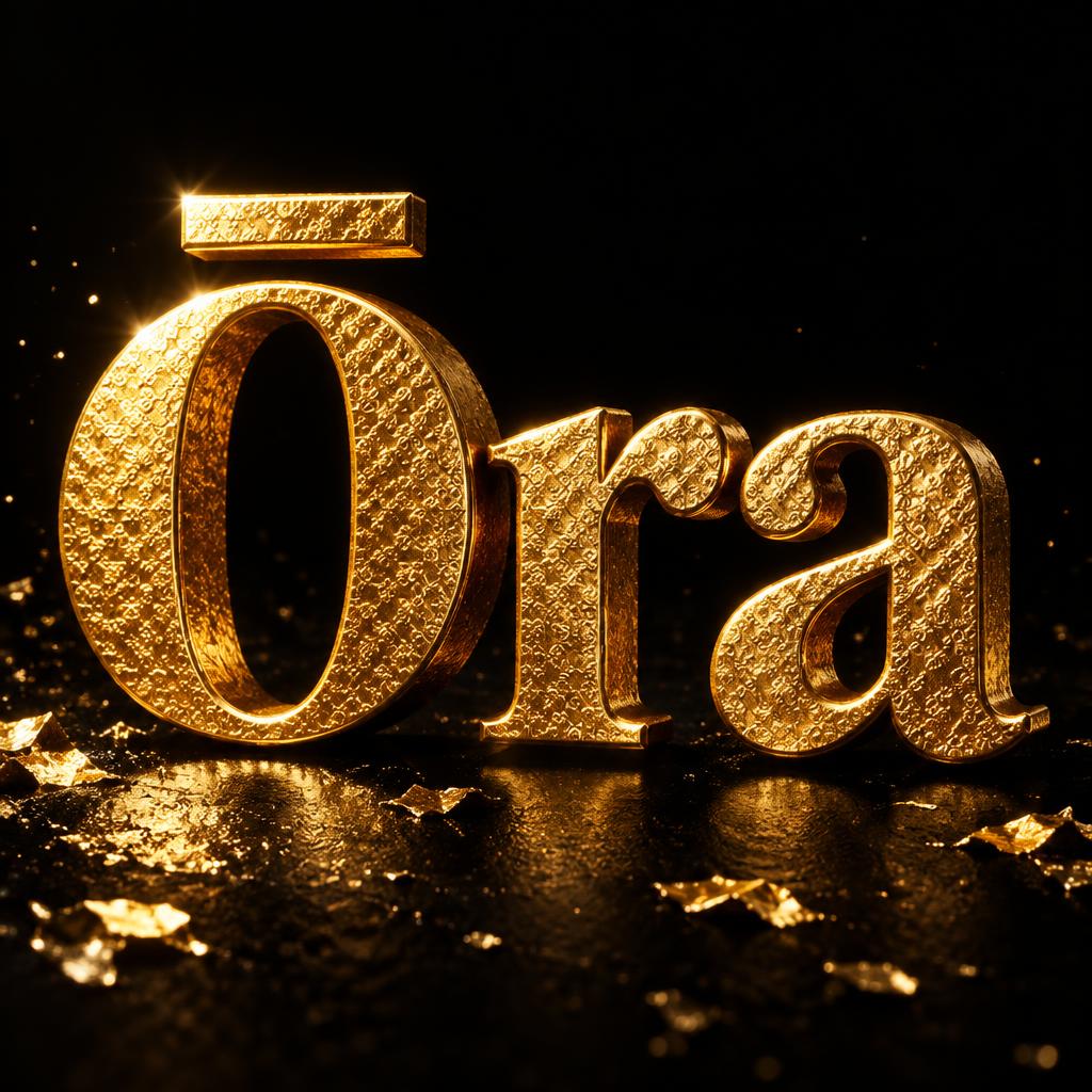 "Ōra" — Luxury Gold | AI Text Effect Generator