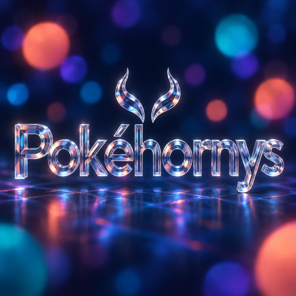 "Pokéhornys" — Glass Morphism text effect