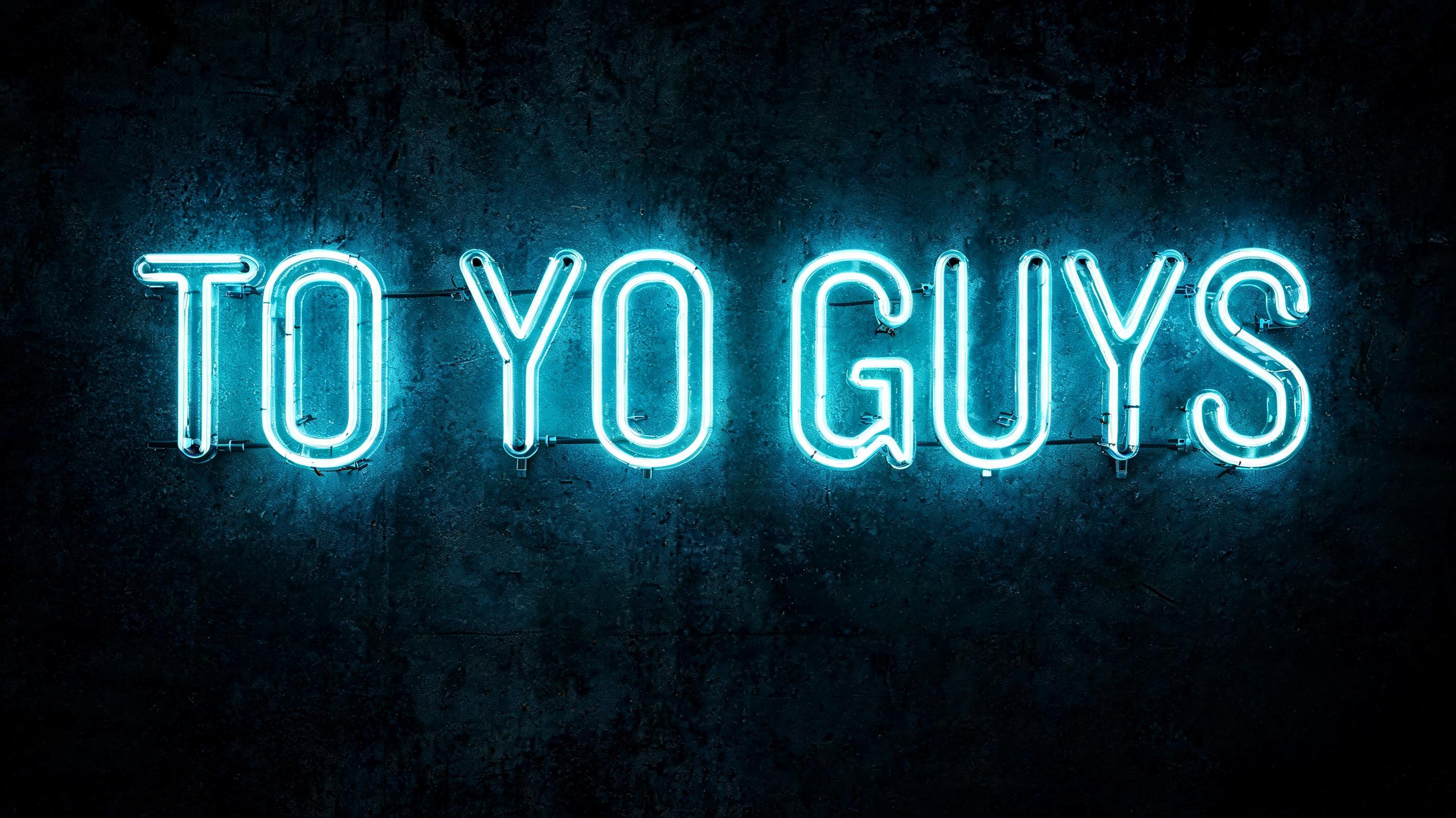 "TO YO GUYS" — Neon Glow | AI Text Effect Generator
