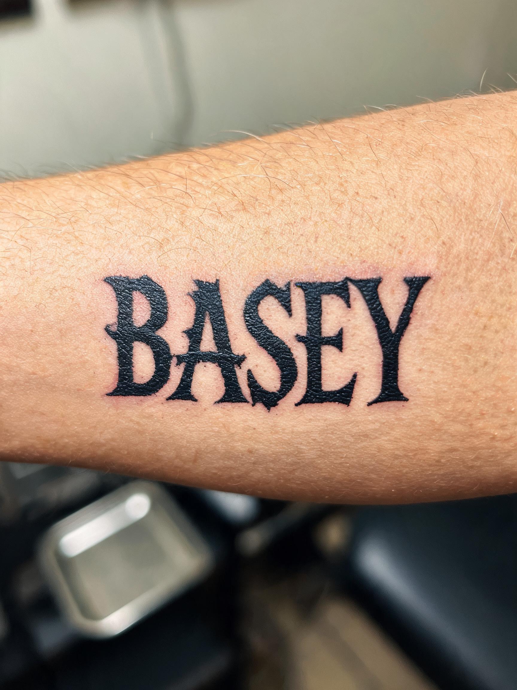 "Basey" — Tattoo | AI Text Effect Generator