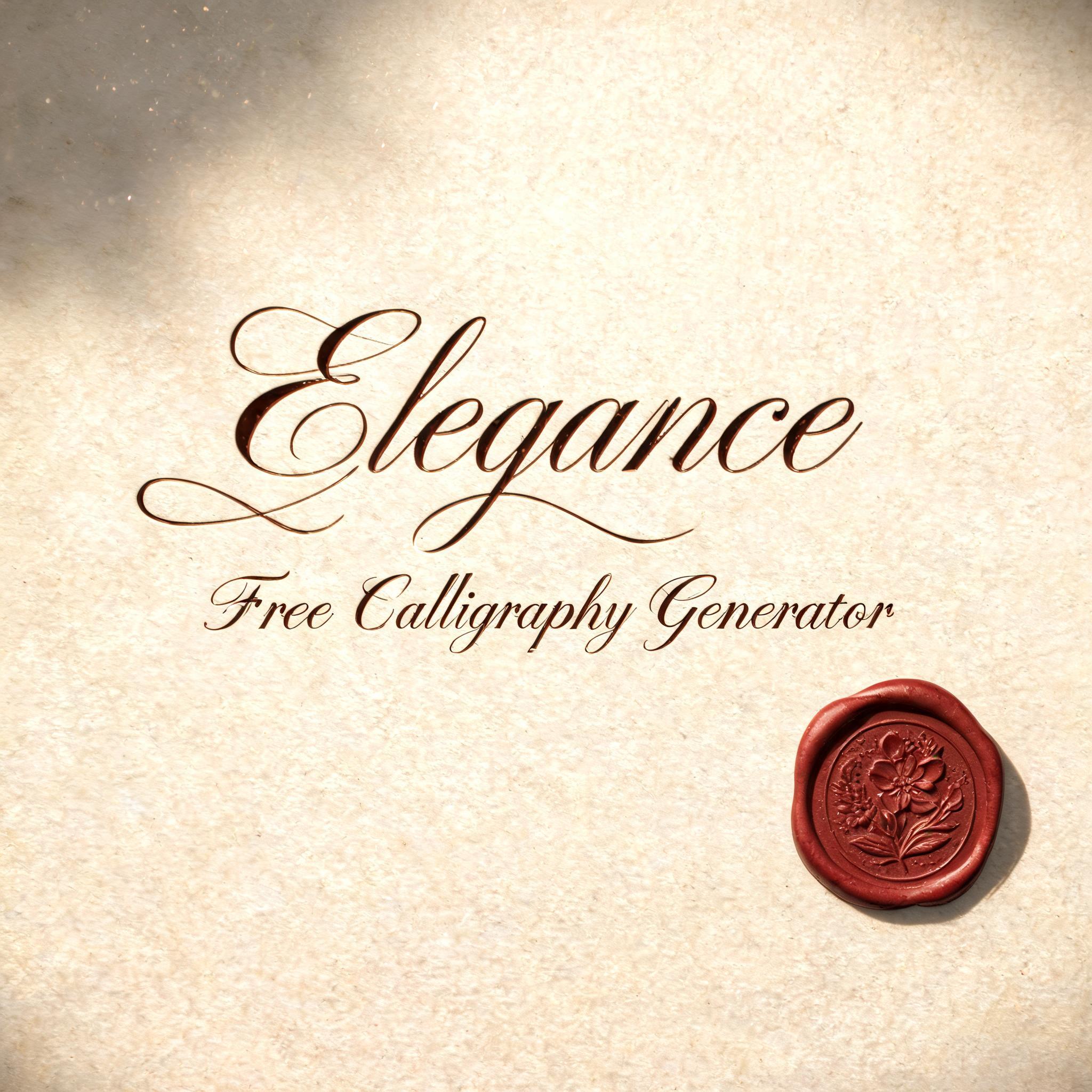 "Elegance
Free Calligraphy Generator" — Handwritten Script | AI Text Effect Generator
