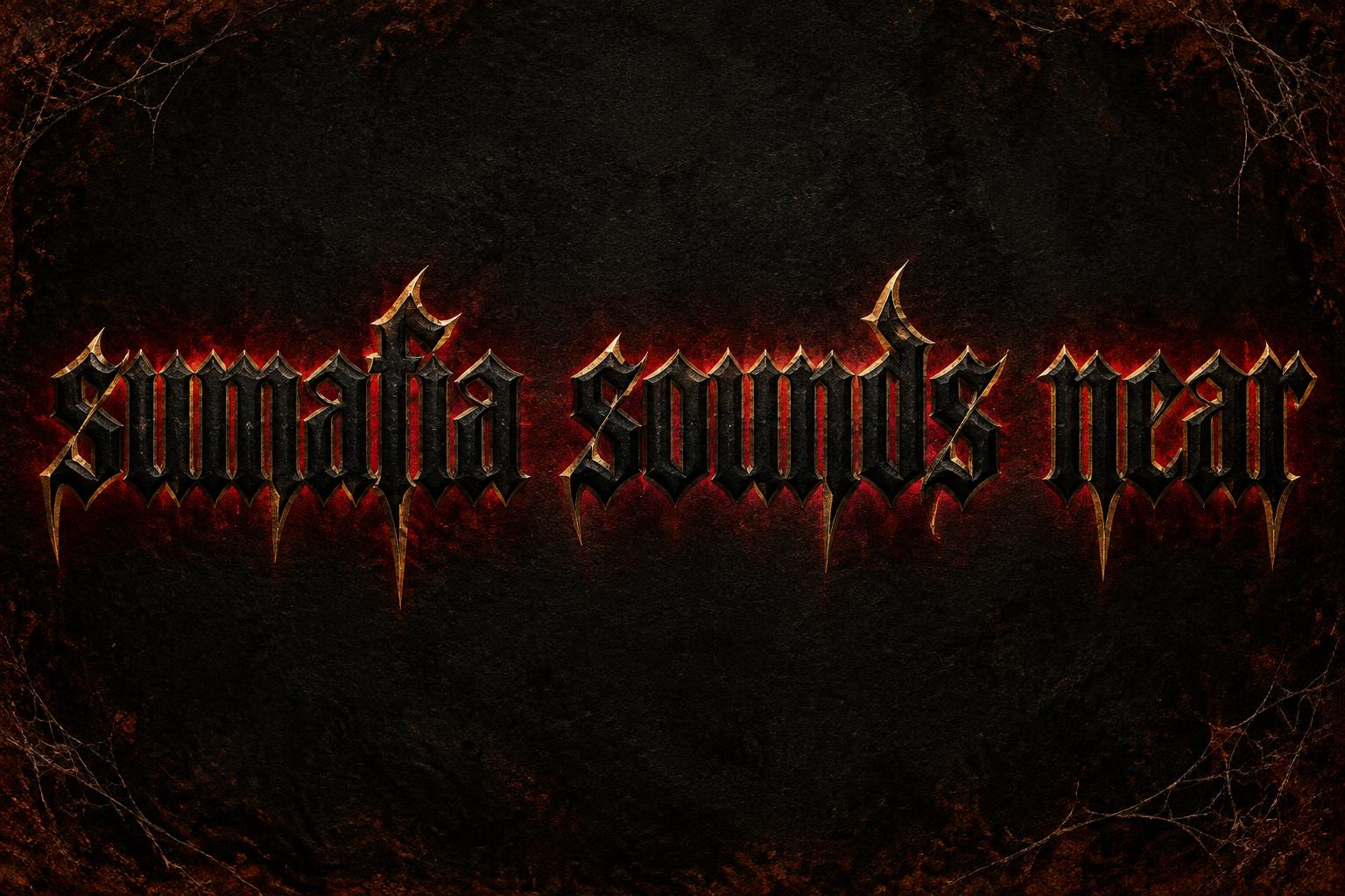 "sumafia sounds near" — Gothic Font | AI Text Effect Generator