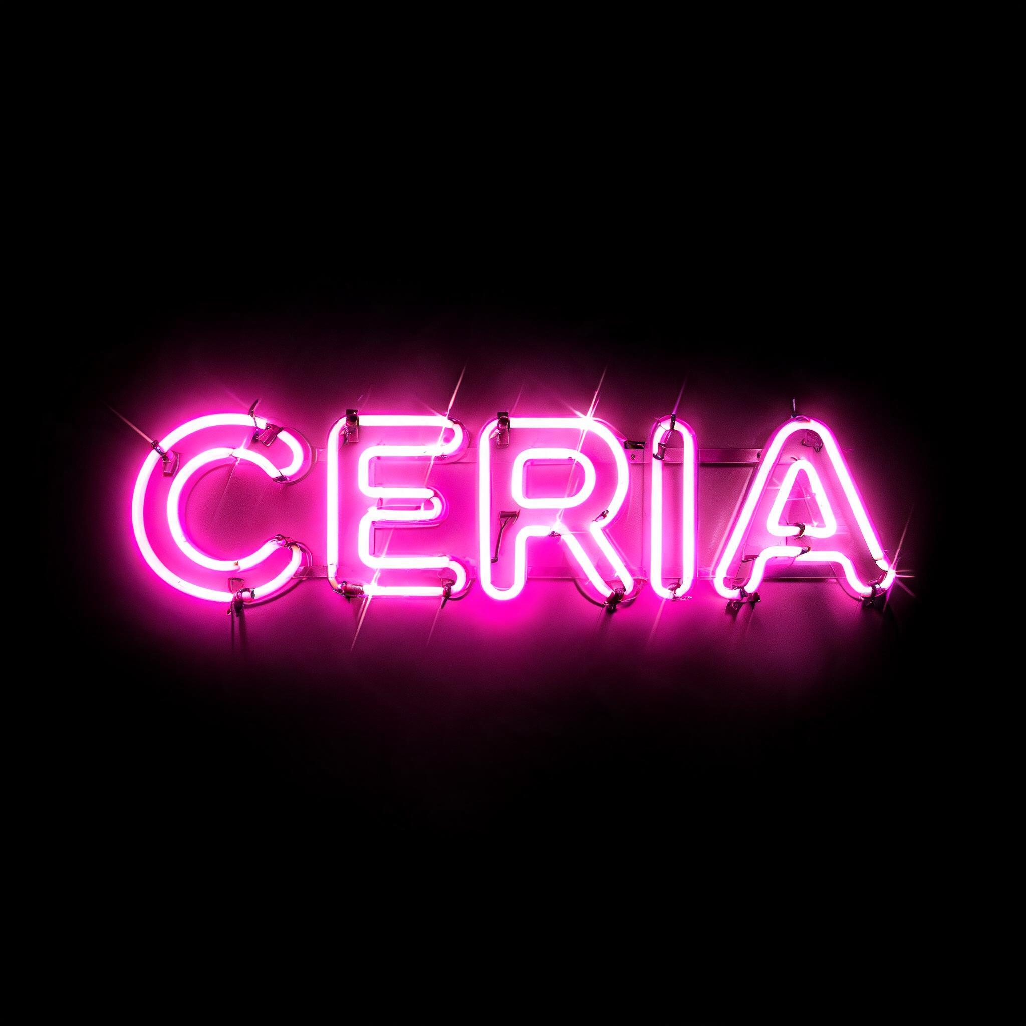"CERIA" — Neon Sign | AI Text Effect Generator